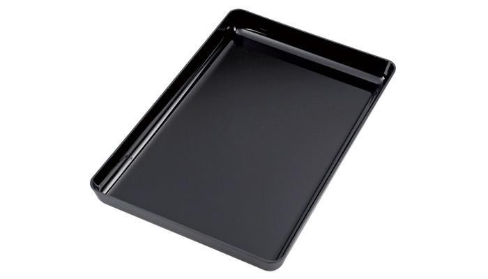 Plat Vitrine ABS Noir L2G - Présentation Élégante pour Boucherie