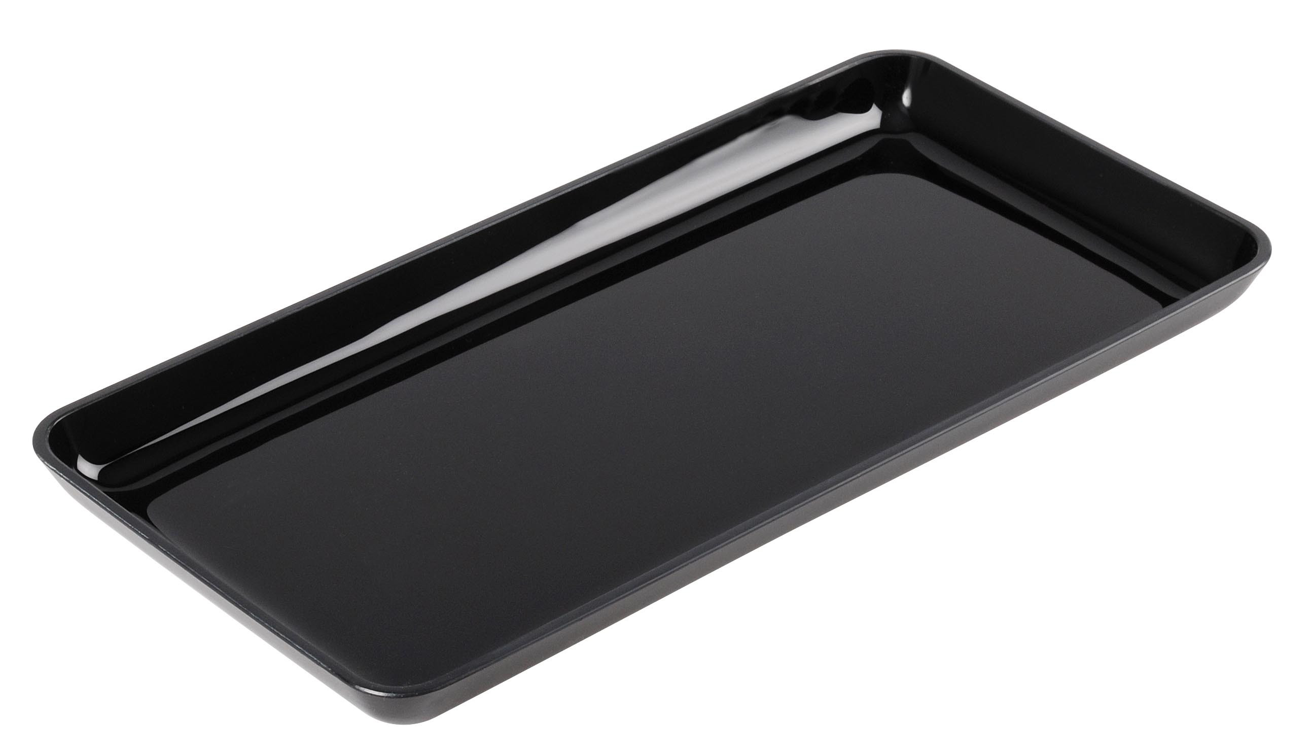 Plat Vitrine ABS Noir L2G - Présentation élégante pour CHR