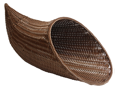 Licorne polypropylène imitation osier marron - Présentoir L2G