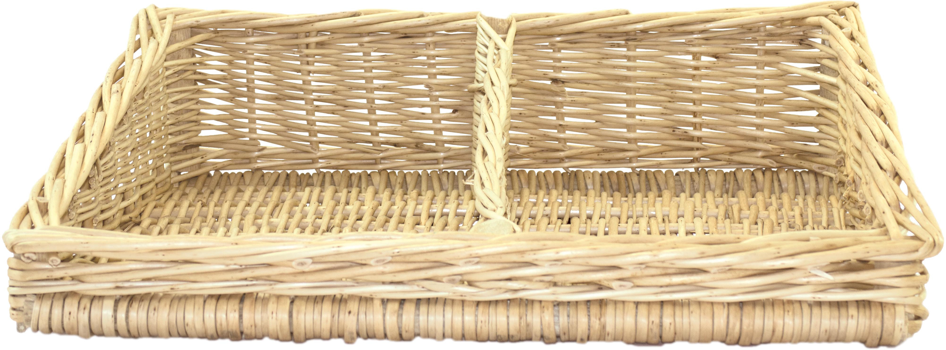 Panière osier blanc saucisson L2G - Corbeille restauration chaleureuse