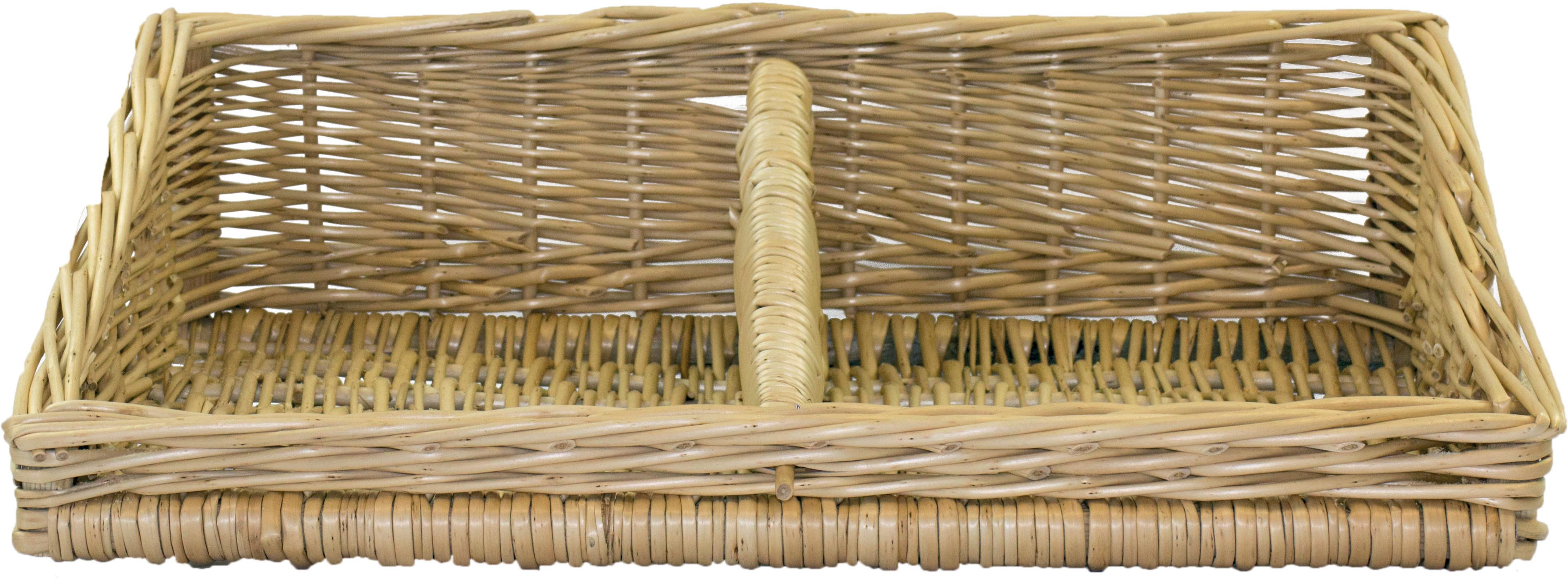 Panière Osier Blanc L2G - Présentation Saucisson 49.5x30cm