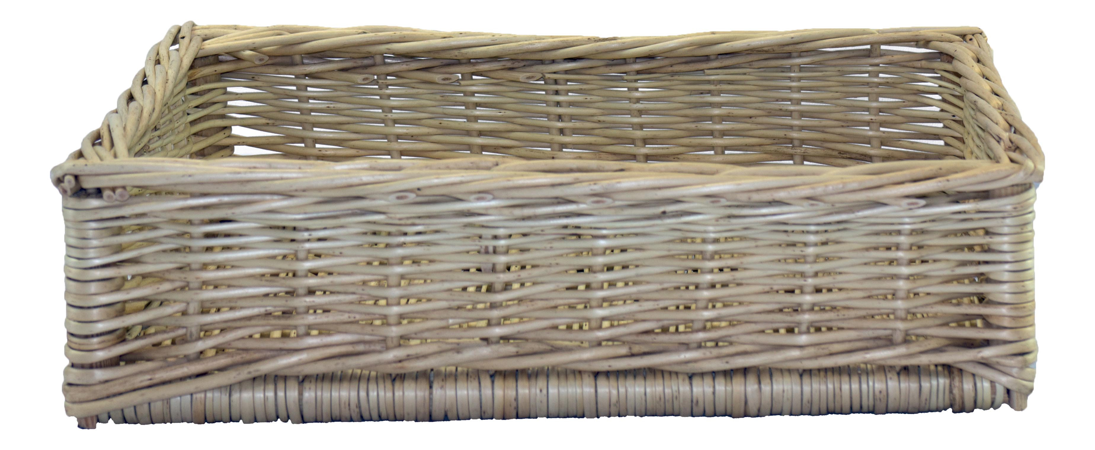 Corbeille de présentation L2G - Osier blanc pour alimentation agréée