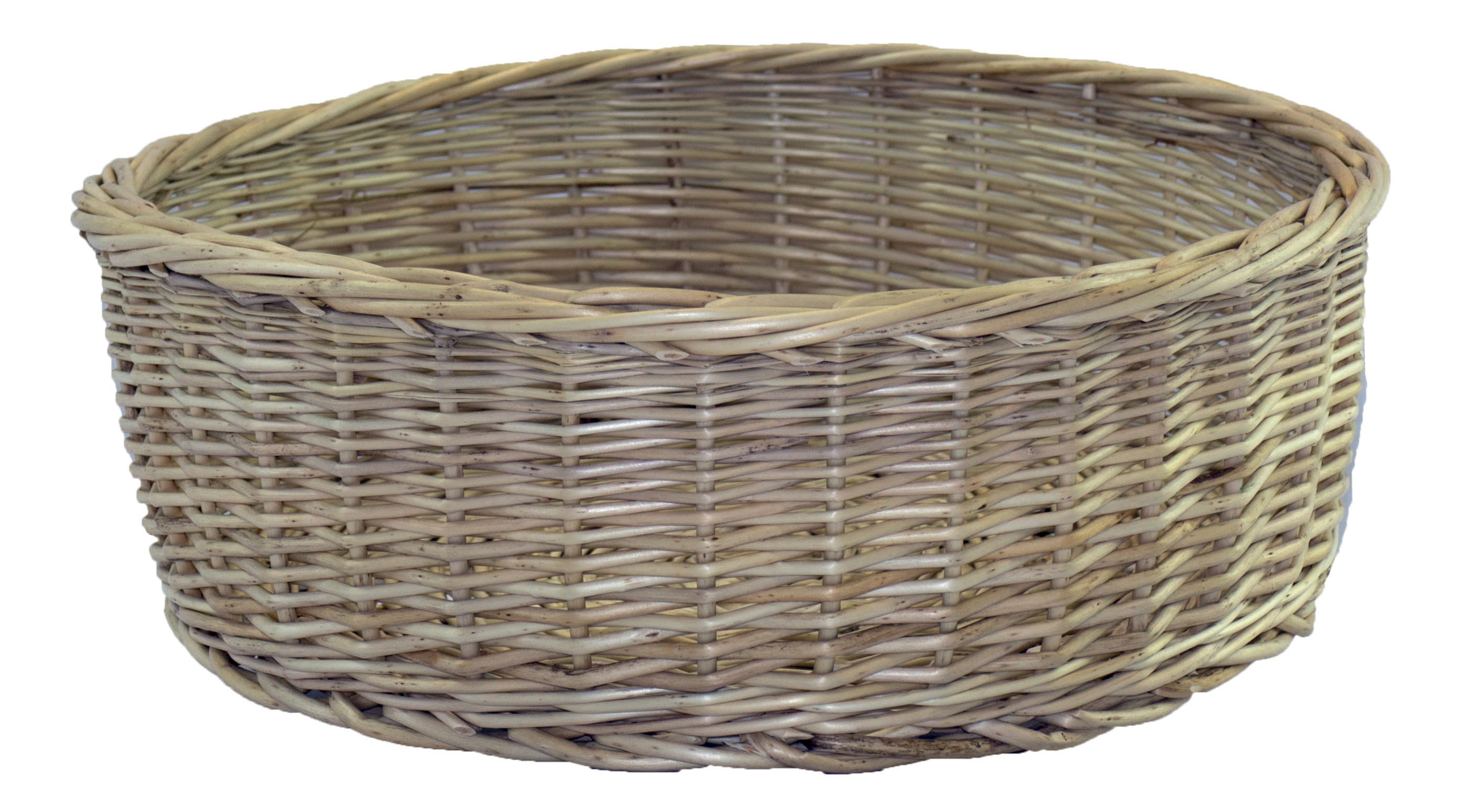 Corbeille de présentation ronde L2G - Osier blanc agréé alimentaire
