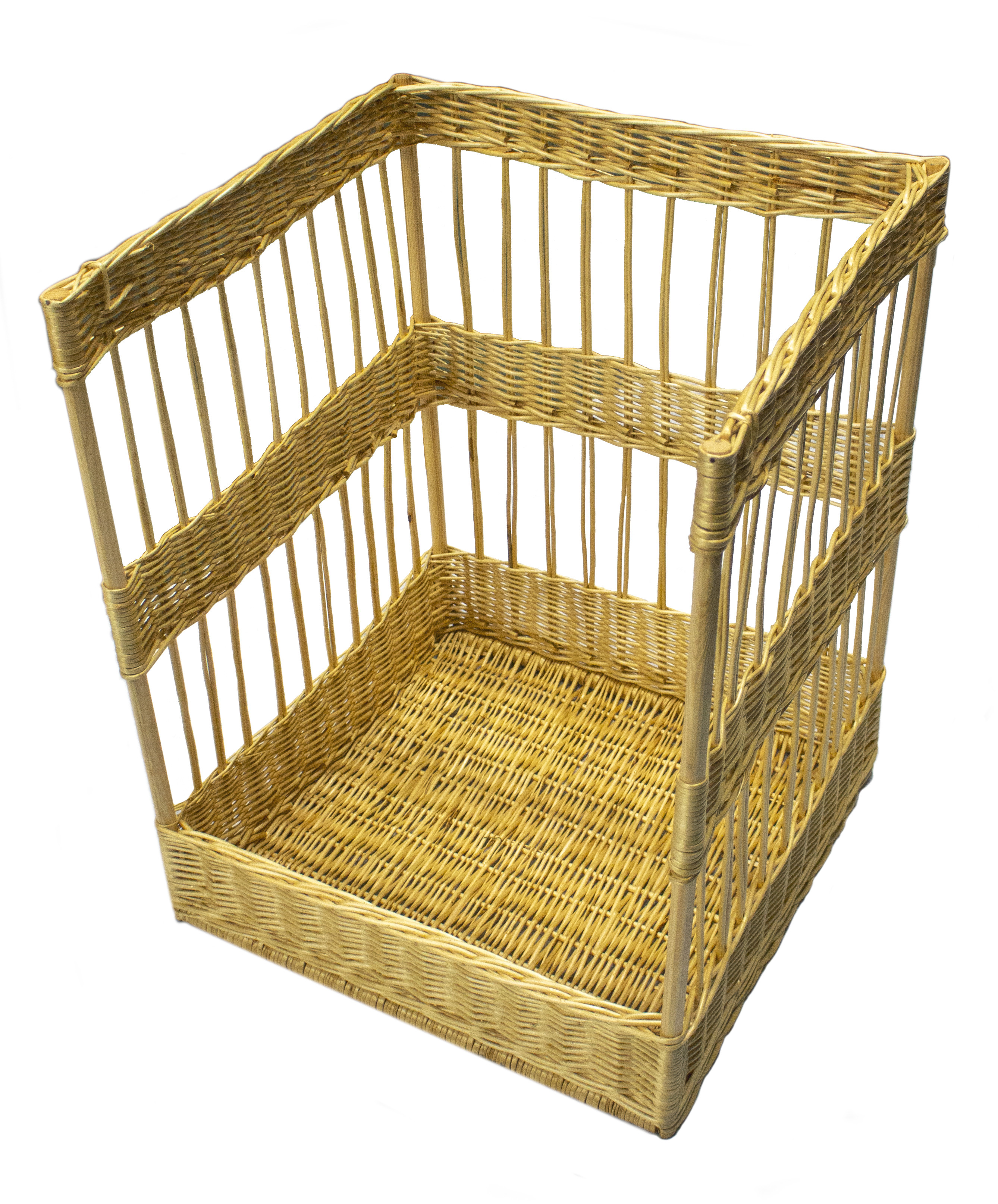 Corbeille osier blanc L2G - Panier pain décoratif 58x58cm