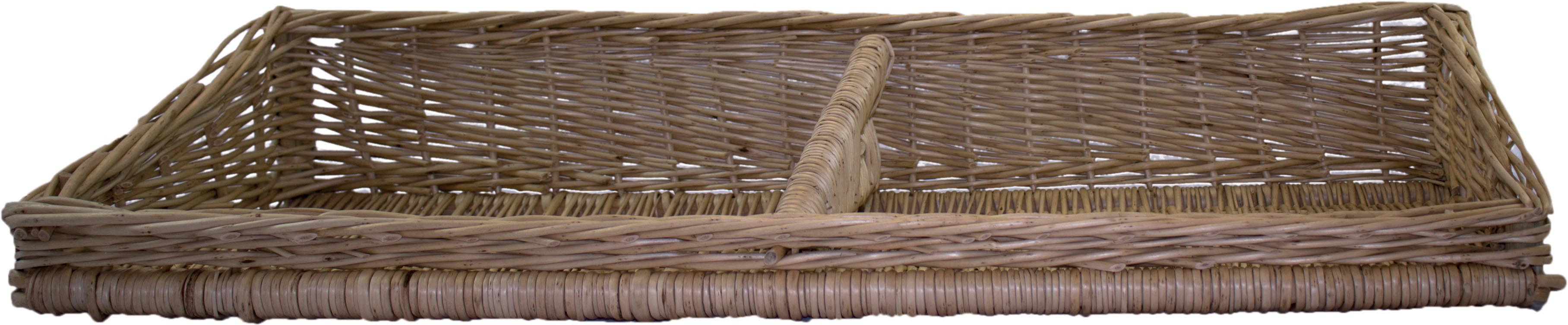 Corbeille osier blanc L2G - Panier alimentaire professionnel 78x28 cm