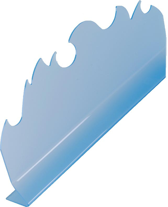 Séparateur Vague Bleu Translucide 750x85x320 mm - Décoration CHR