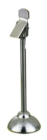 Porte-étiquette inox L2G sur socle lesté avec pince H90mm