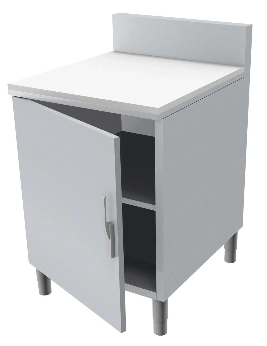 Meuble Neutre Adossé L2G 150x50 cm avec 2 portes coulissantes