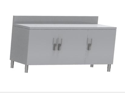 Meuble Neutre L2G 3 Portes - Dessus Inox 304 Professionnel CHR