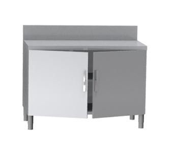 Meuble Neutre L2G avec dessus inox 304 et 2 portes coulissantes