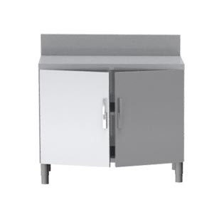 Meuble Neutre L2G Inox 304 - 2 Portes Coulissantes - Professionnel