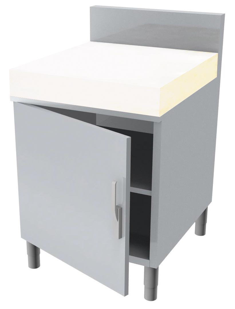 Meuble billot L2G MBPA128-PBL - Bois hêtre 100mm - 2 portes battantes