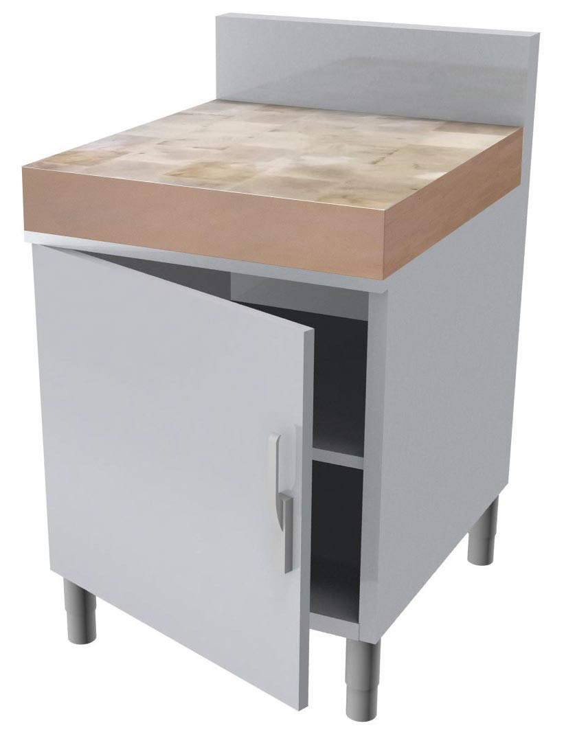 Meuble Billot Bois L2G - Plan hêtre 100mm, 2 portes coulissantes