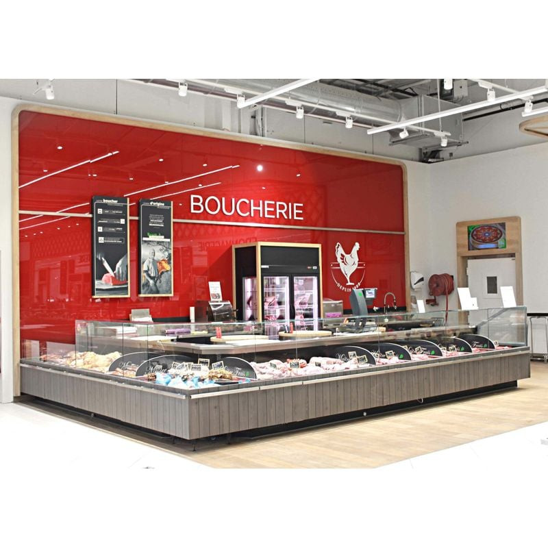 Séparation vitrée L2G - Verre trempé 6mm pour vitrine professionnelle