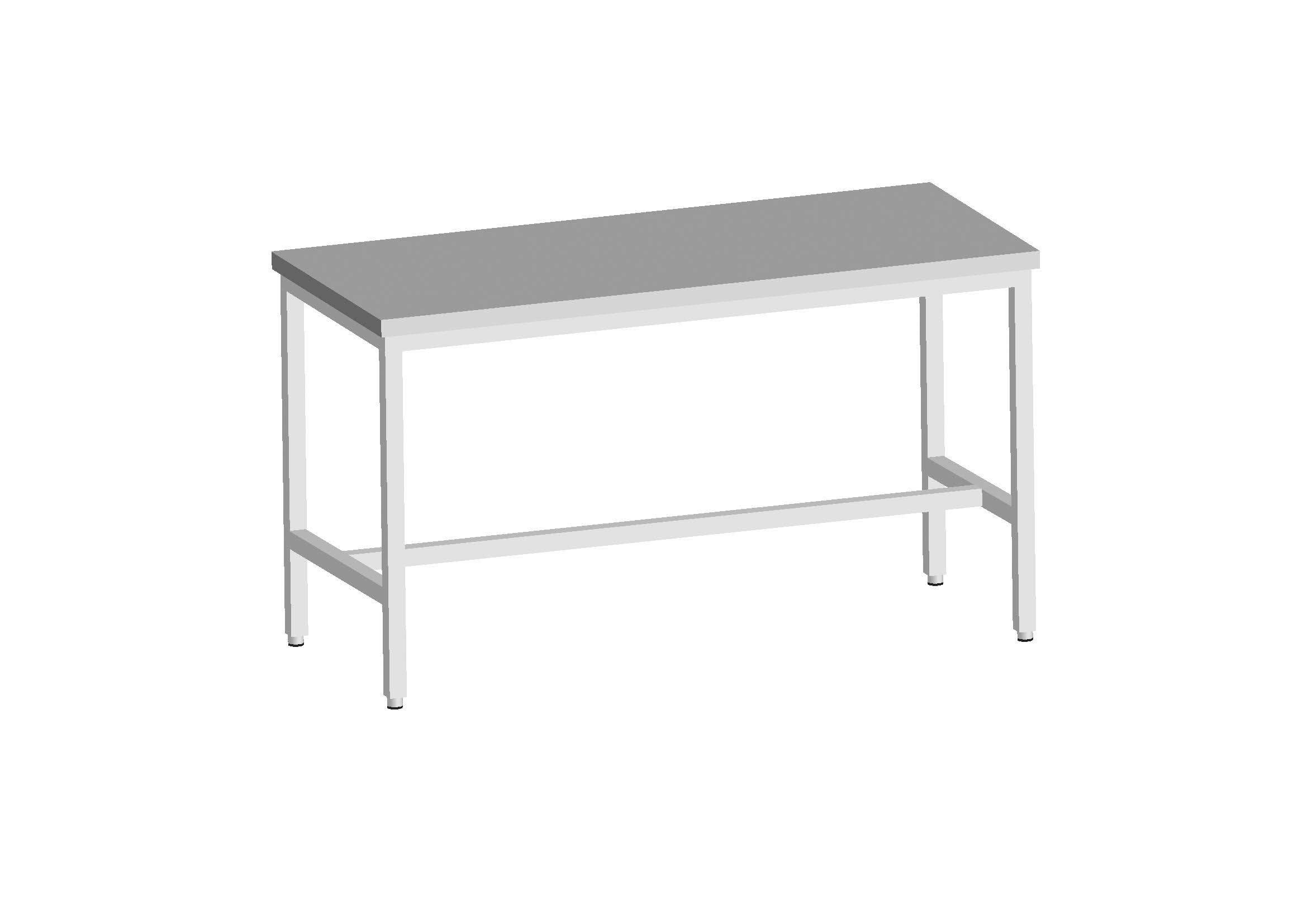 Table centrale inox soudée L2G - Table de préparation professionnelle