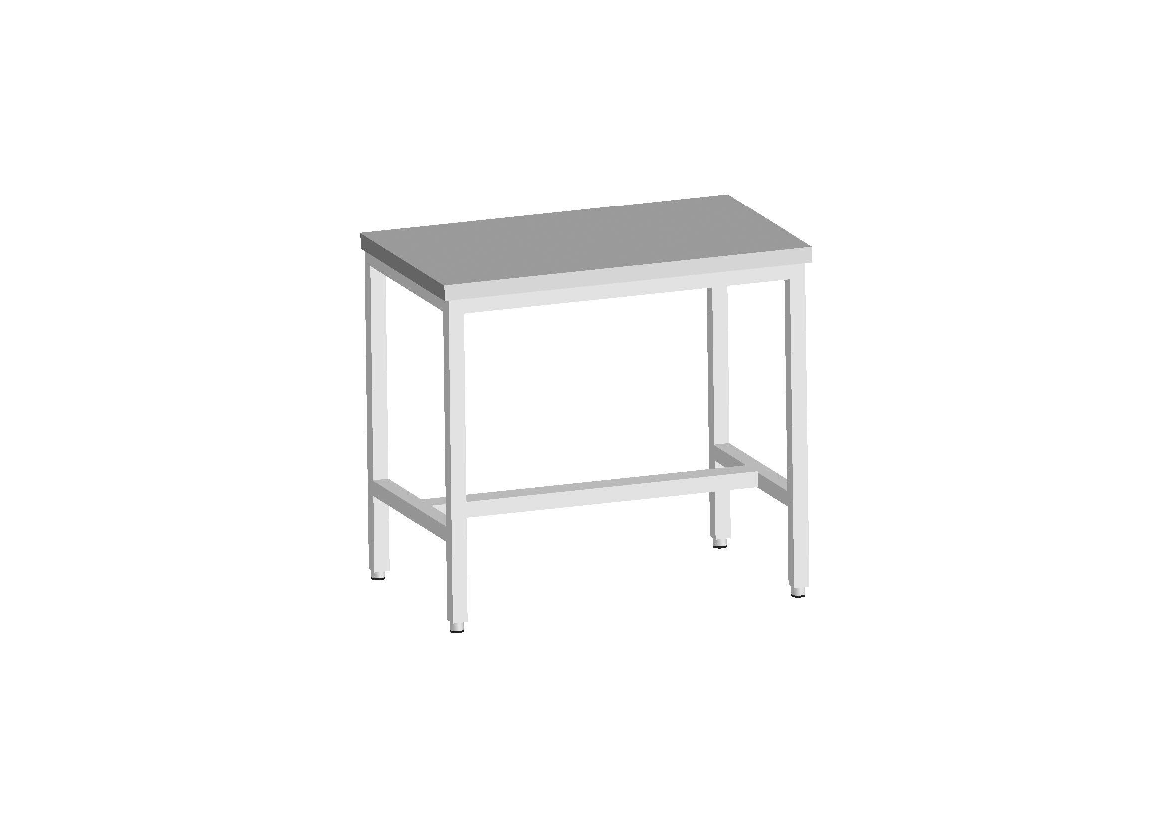 Table centrale inox L2G - Table de préparation professionnelle soudée