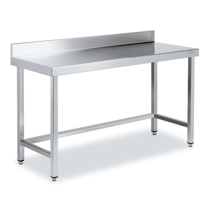 Table Inox Adossée L2G - Table de travail soudée en inox ferritique