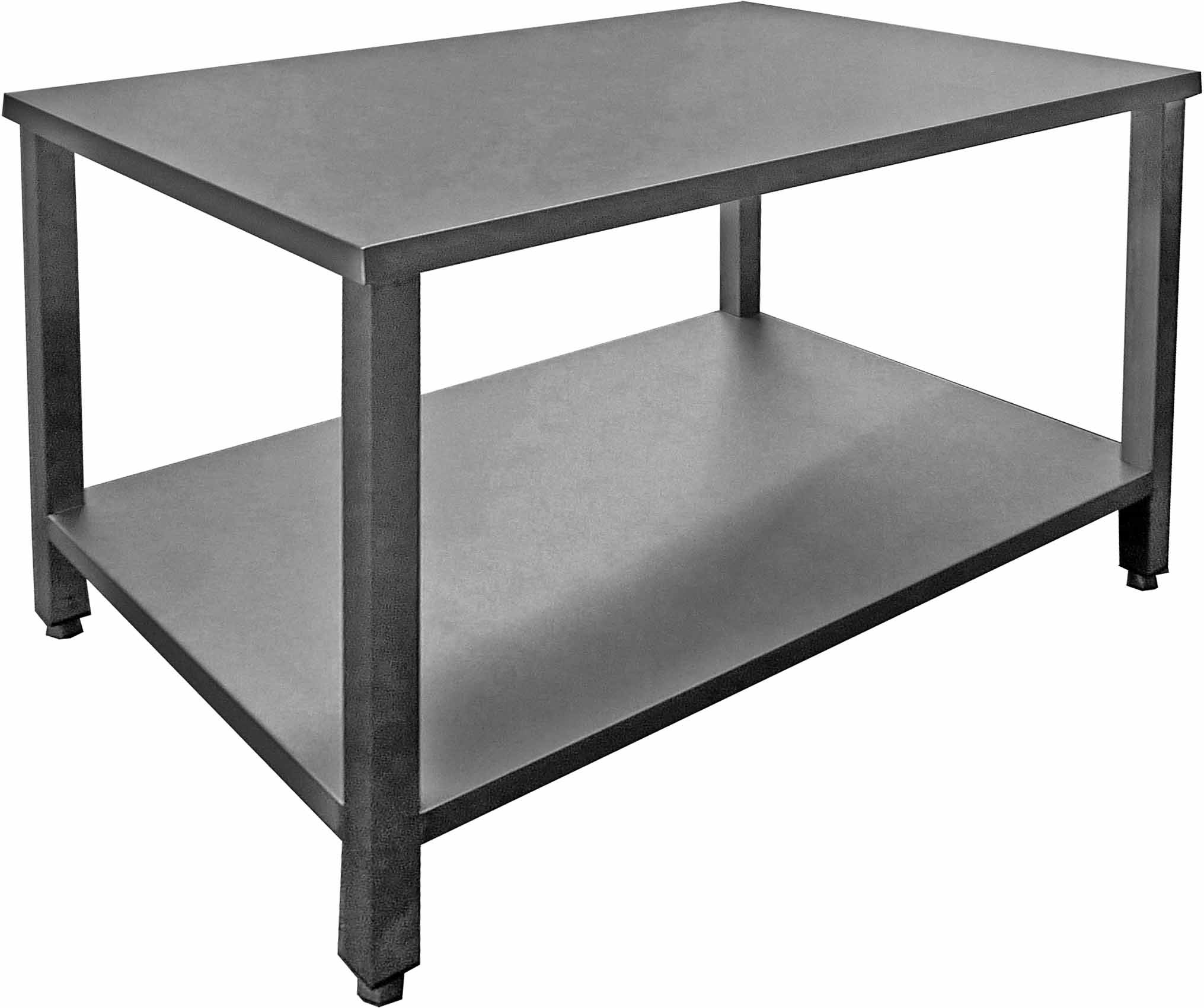 Table centrale inox 304 L2G avec étagère - Professionnelle et robuste