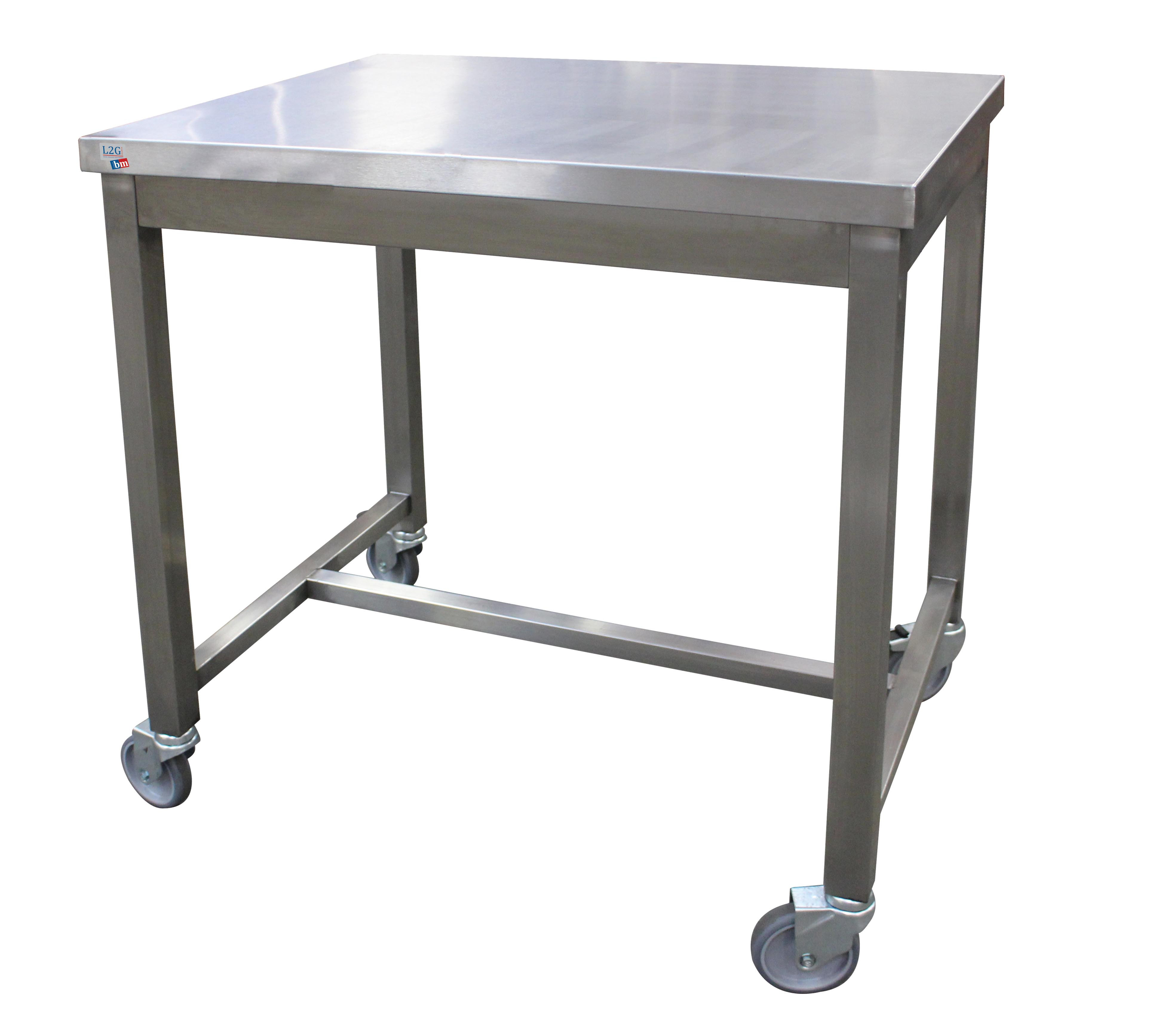 Table de service inox 304 soudée L2G - Pour cuisine professionnelle