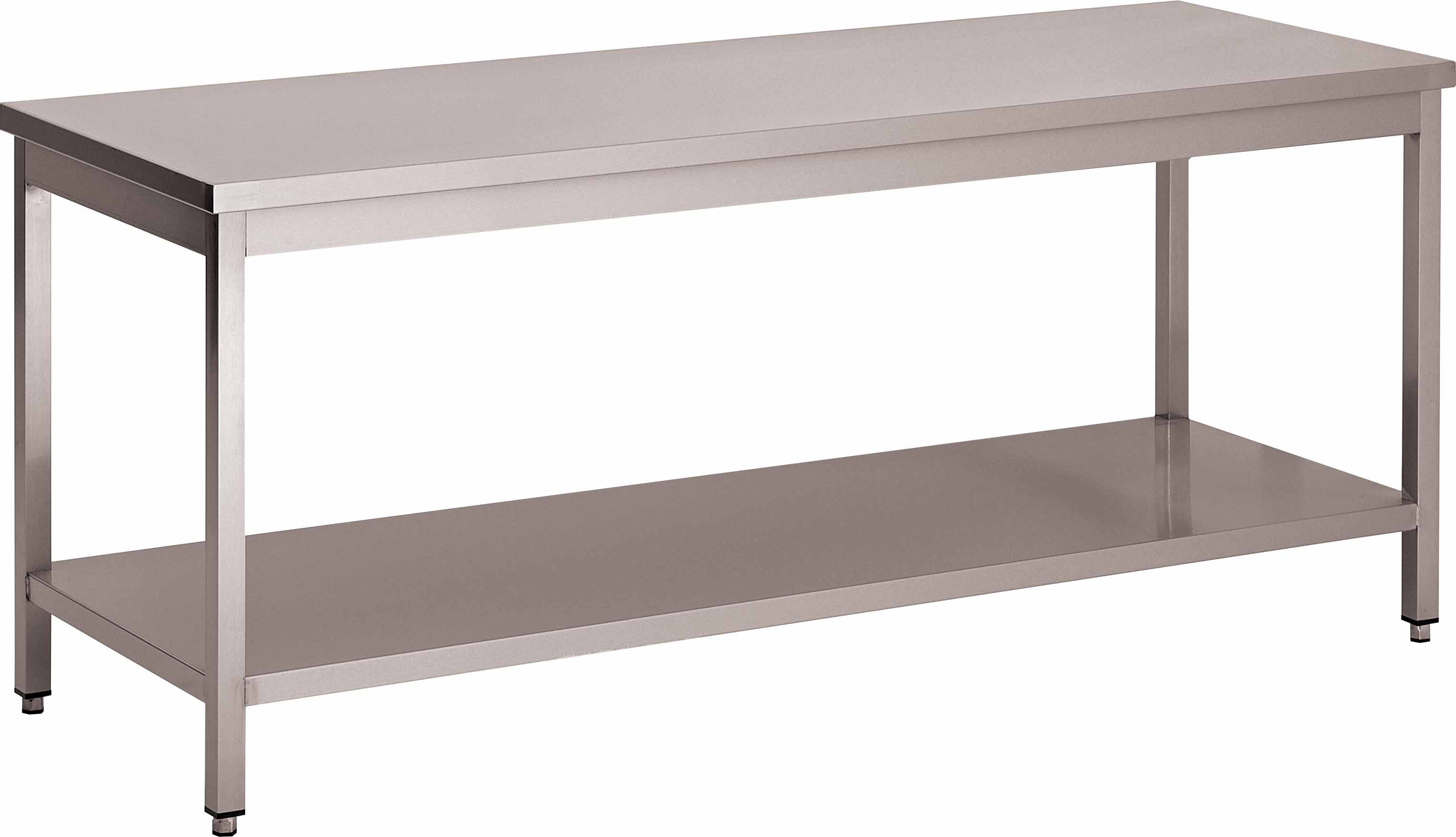 Table Inox 304 démontable avec étagère - L2G | Cuisine professionnelle