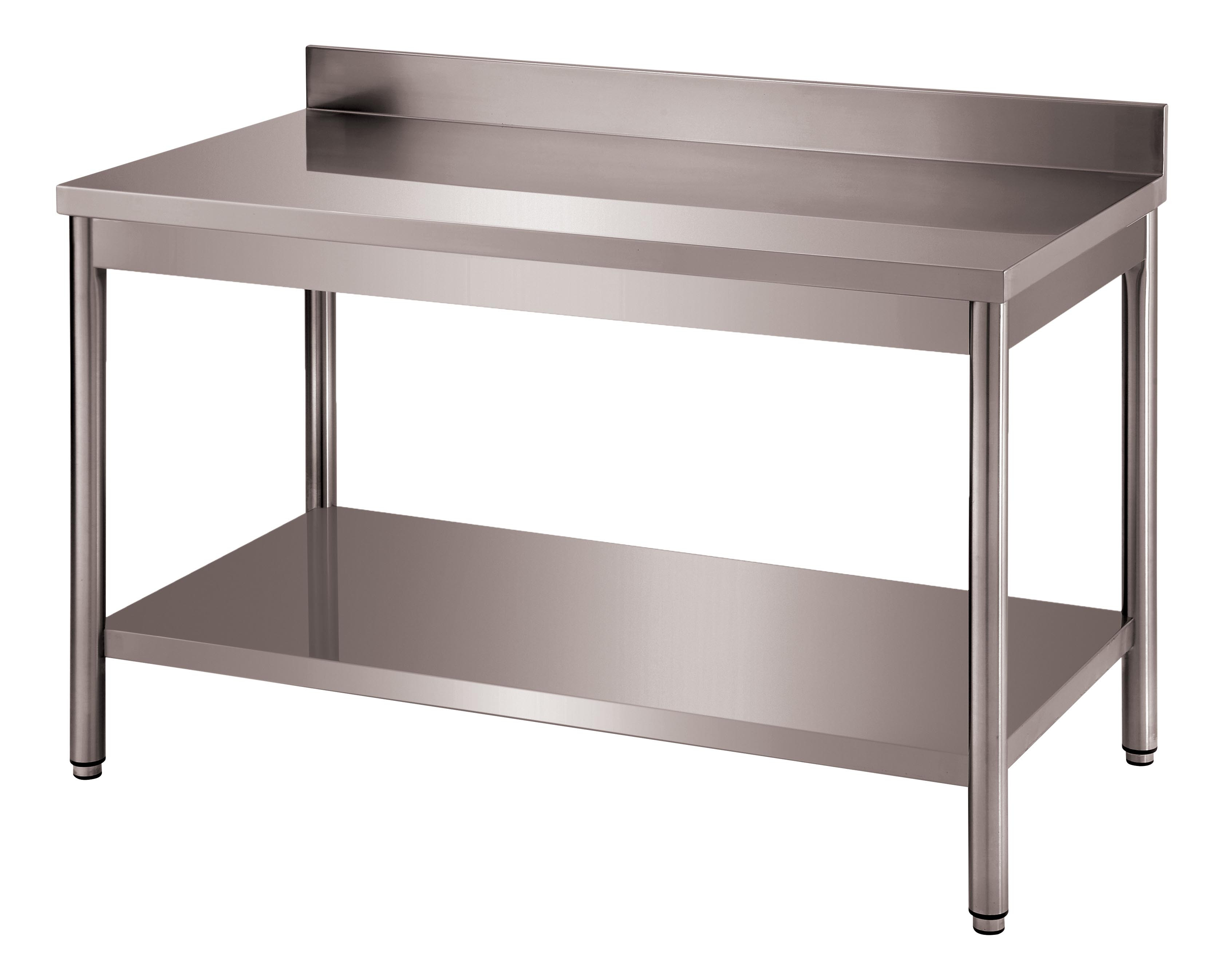 Table adossée Inox 304 démontable L2G - Cuisine professionnelle