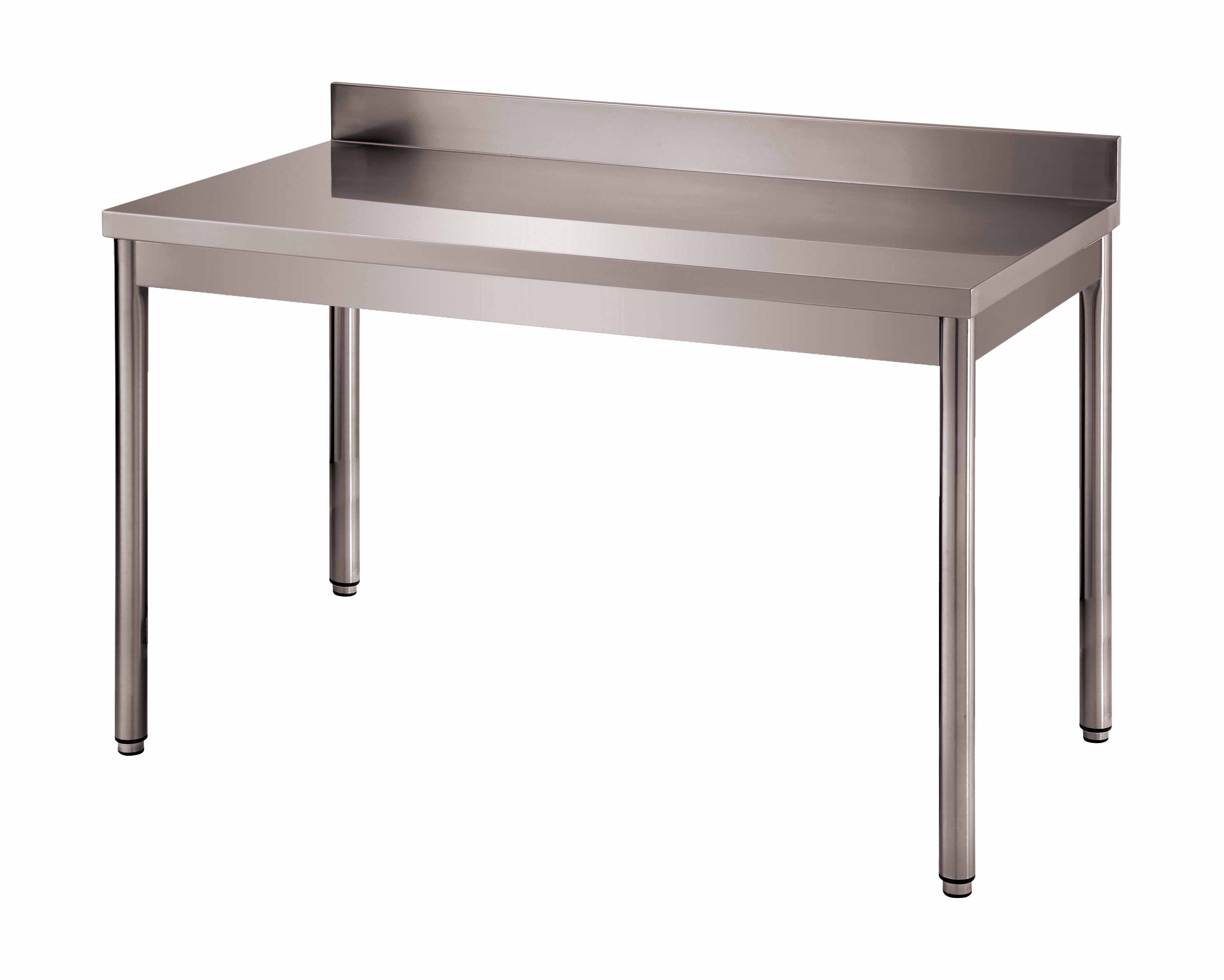 Table adossée L2G inox 304 démontable - Table professionnelle cuisine