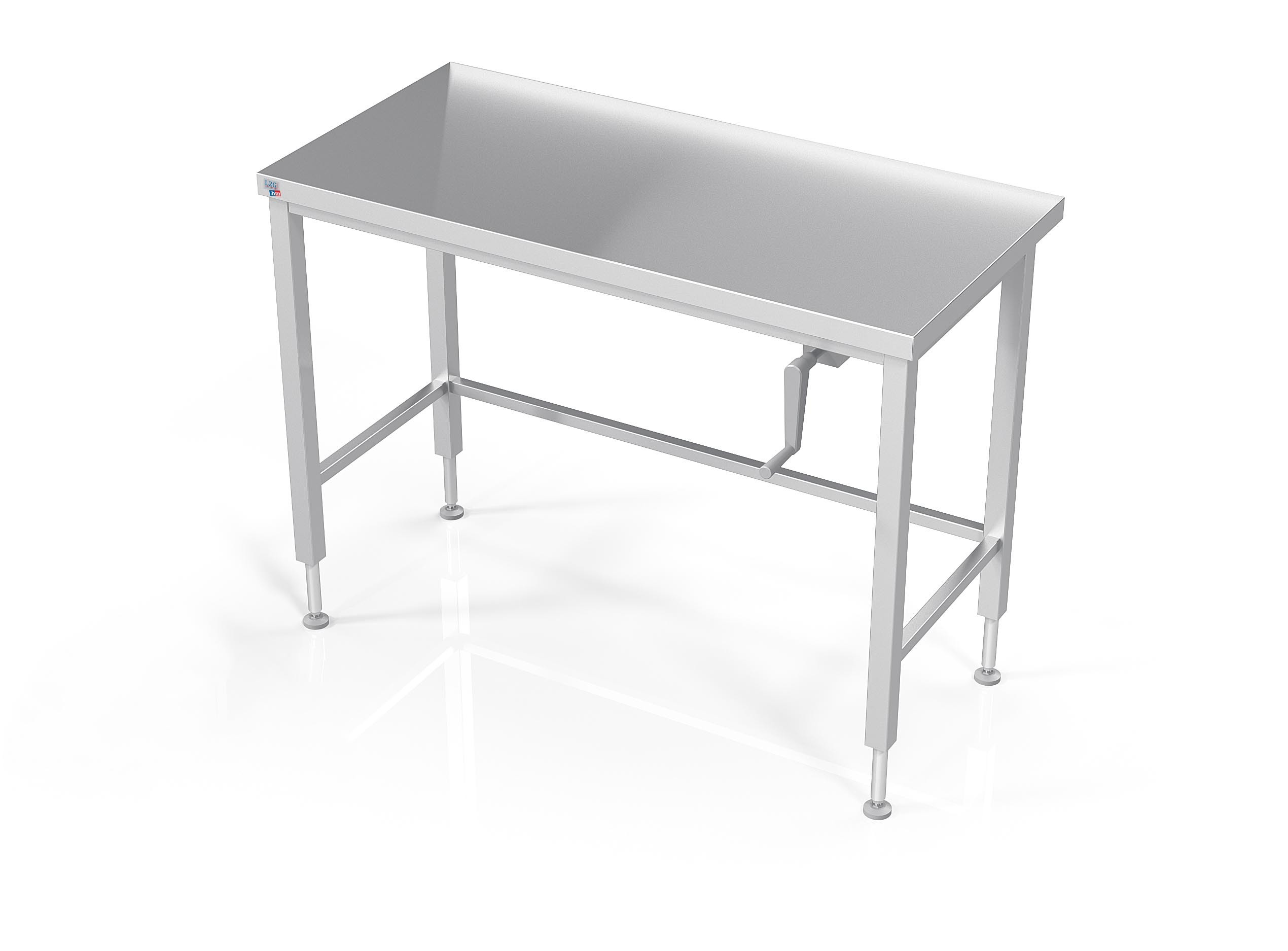 Table centrale inox soudée L2G - Table de travail réglable 800-1000mm