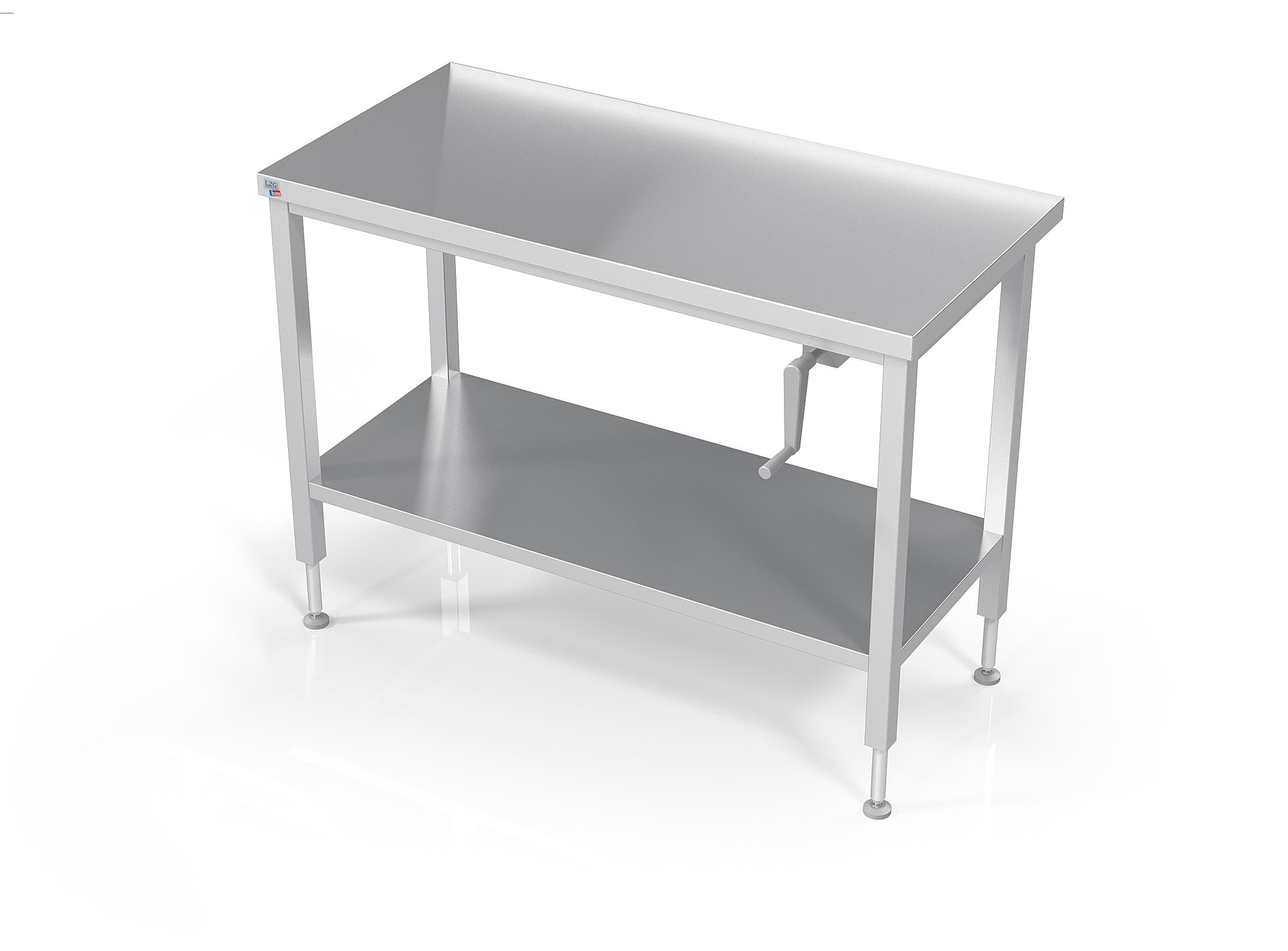 Table centrale inox L2G - Table de travail professionnelle réglable