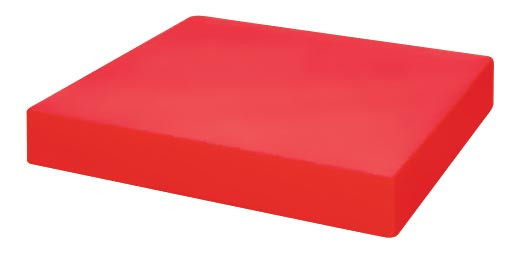 Bloc de découpe L2G rouge 60x60cm - Planche professionnelle boucherie
