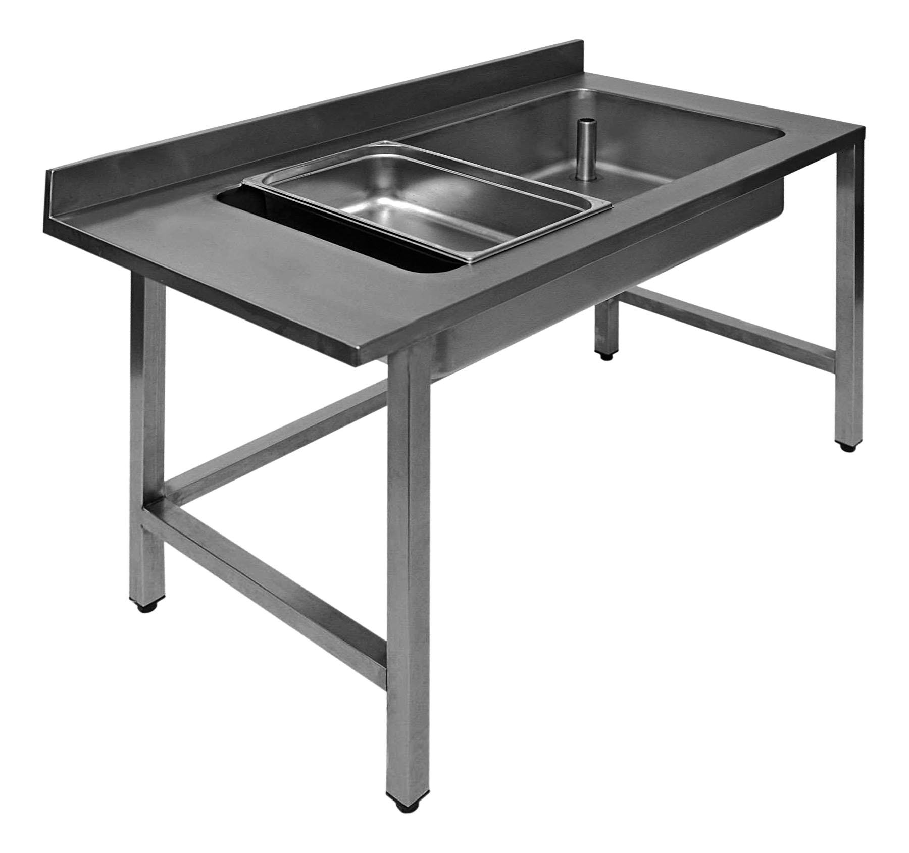 Table de déboîtage inox L2G - Cuve professionnelle pour 3 bacs GN1/1