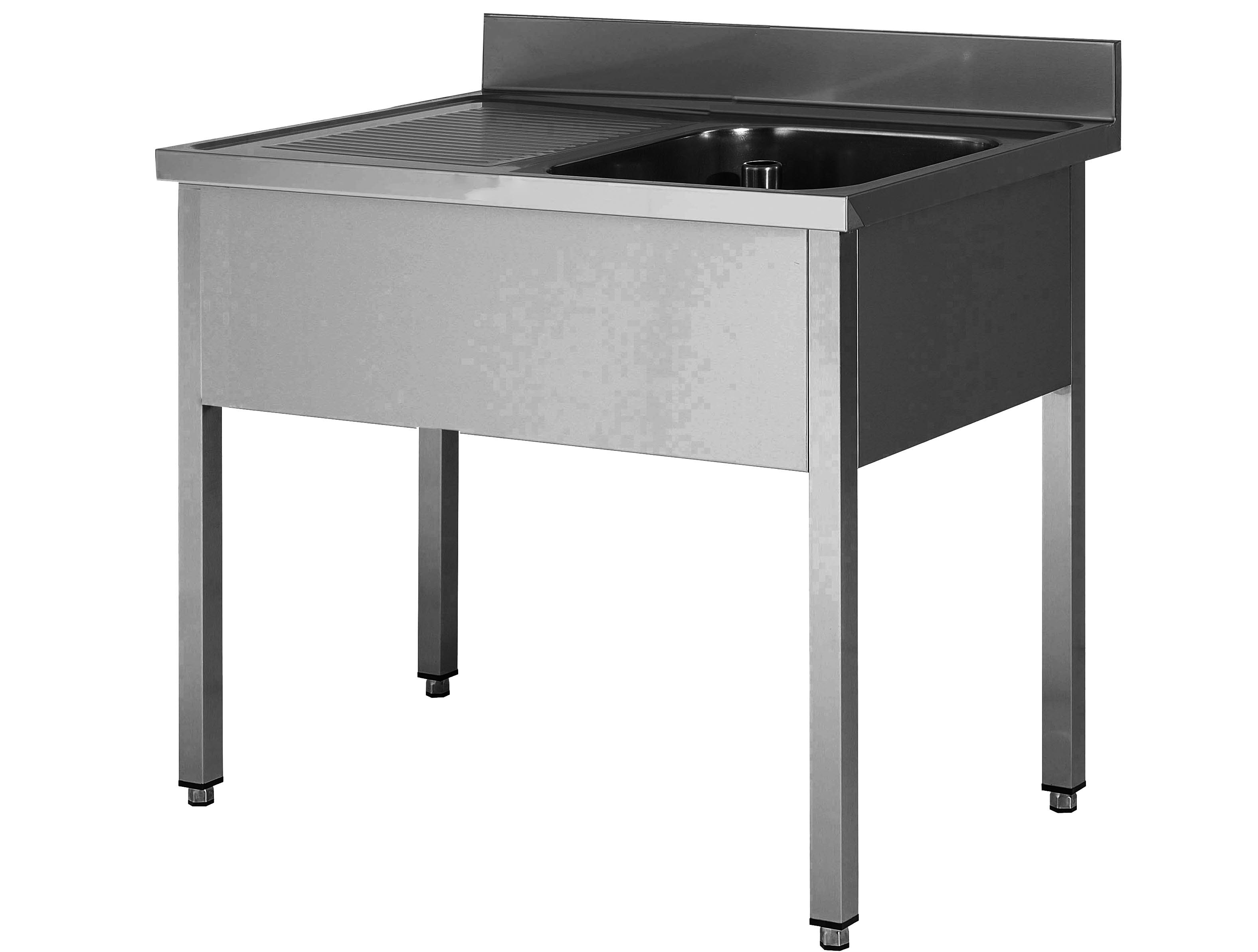 Plonge Inox Soudée L2G - 1 Bac Professionnel 500x400x250mm