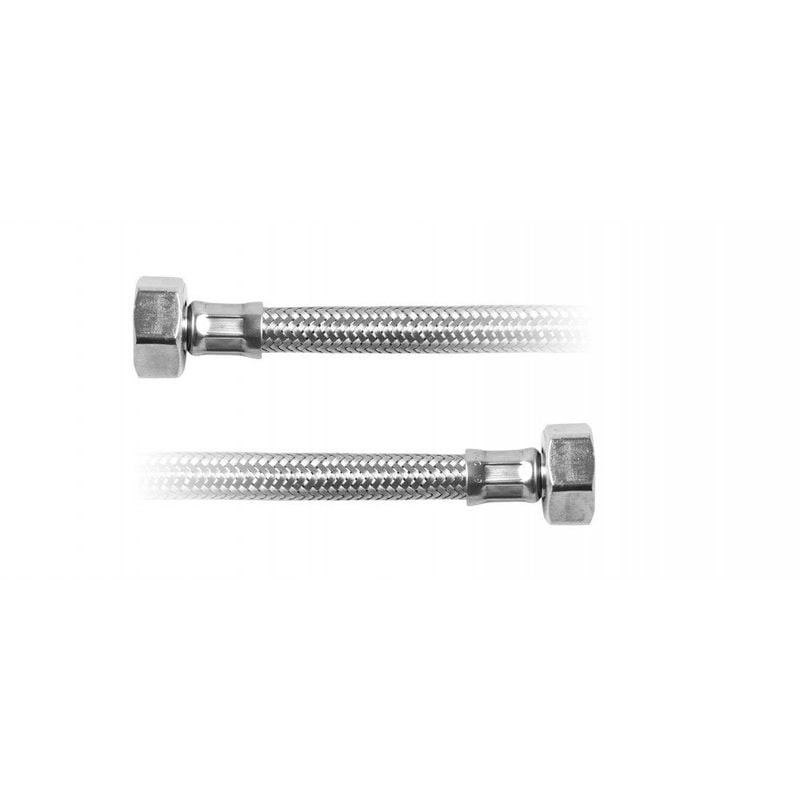 Flexible inox tressé L2G 2000 mm - Raccords F-1/2'' professionnel