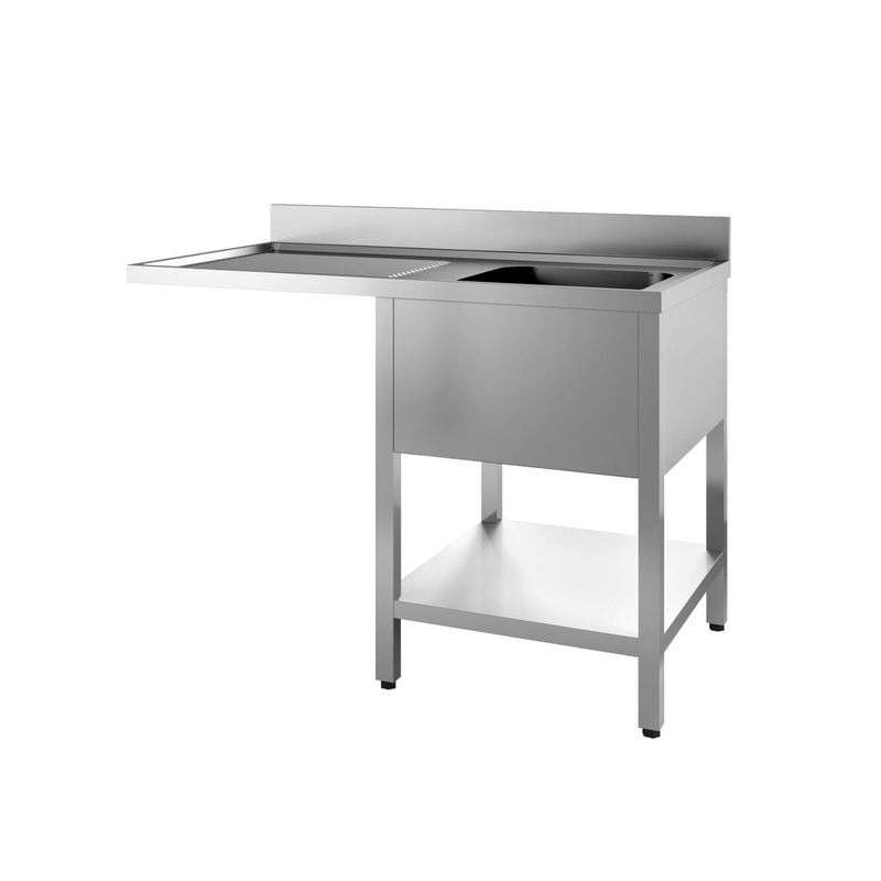 Plonge professionnelle inox 304 L2G avec bac droite et encastrement LV