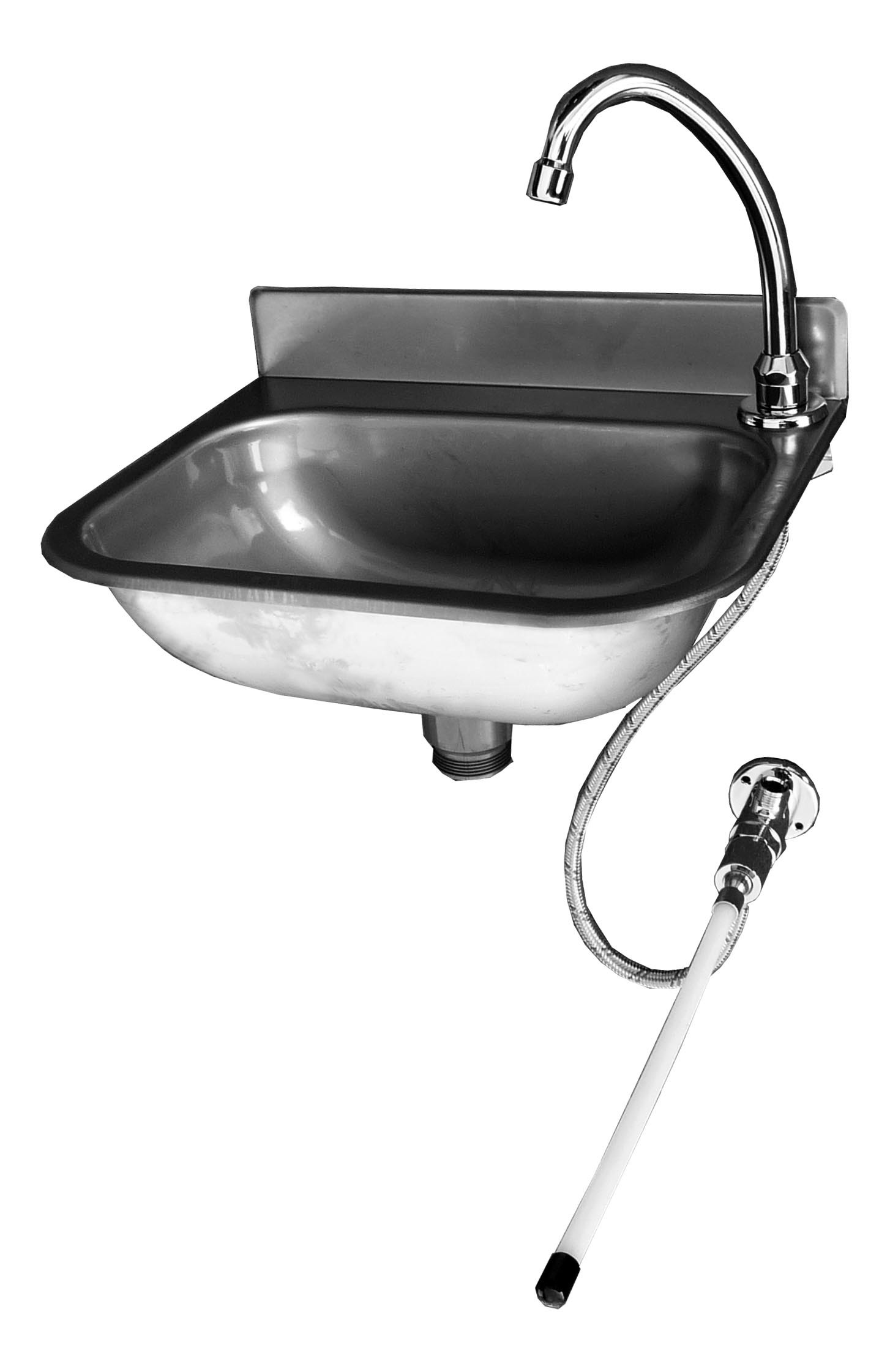 Lave-mains ECO INOX L2G avec dosseret 50 mm - Hygiène professionnelle