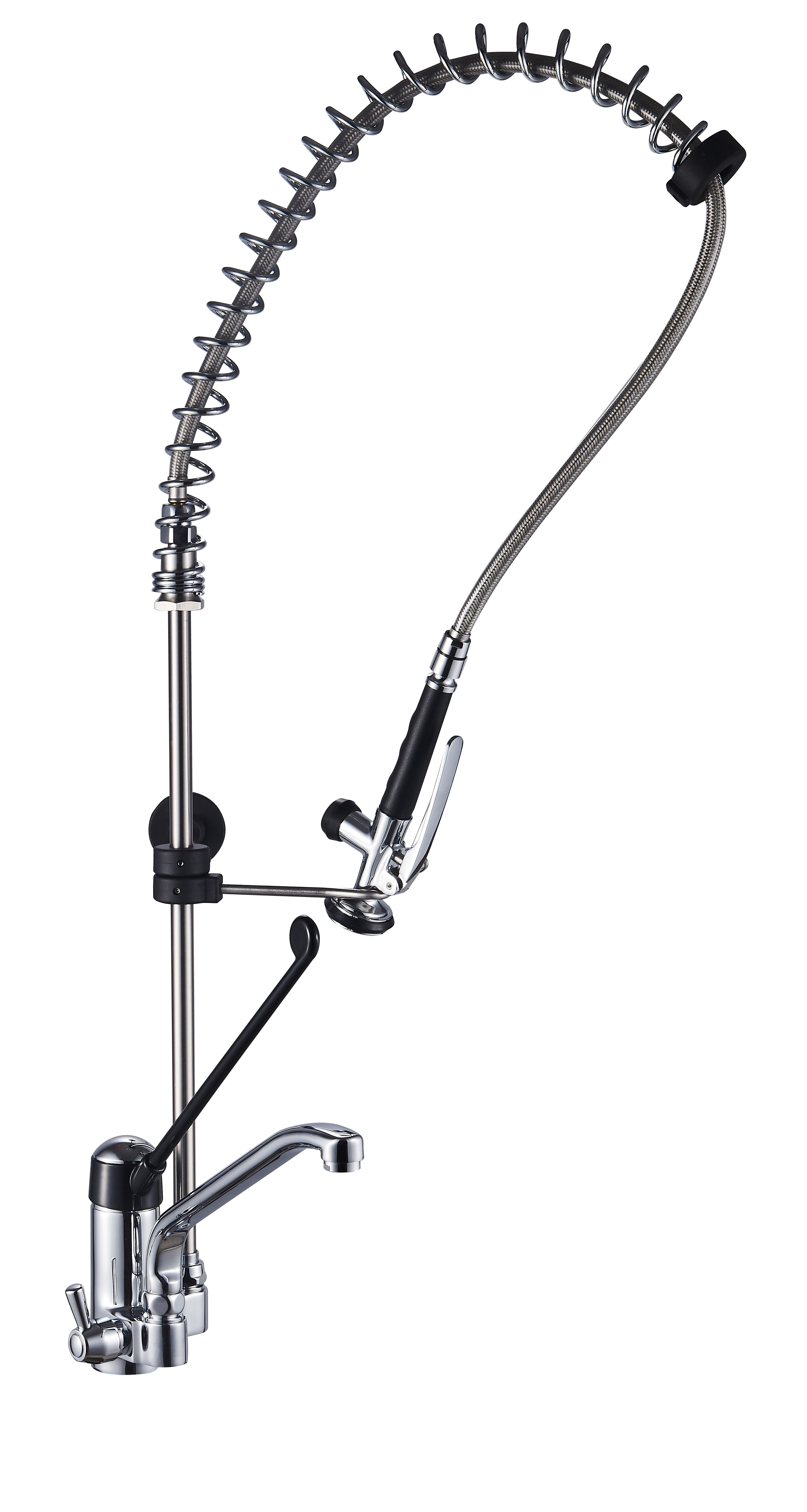 Douchette mitigeur L2G pour plonge - Commande hygiénique au coude