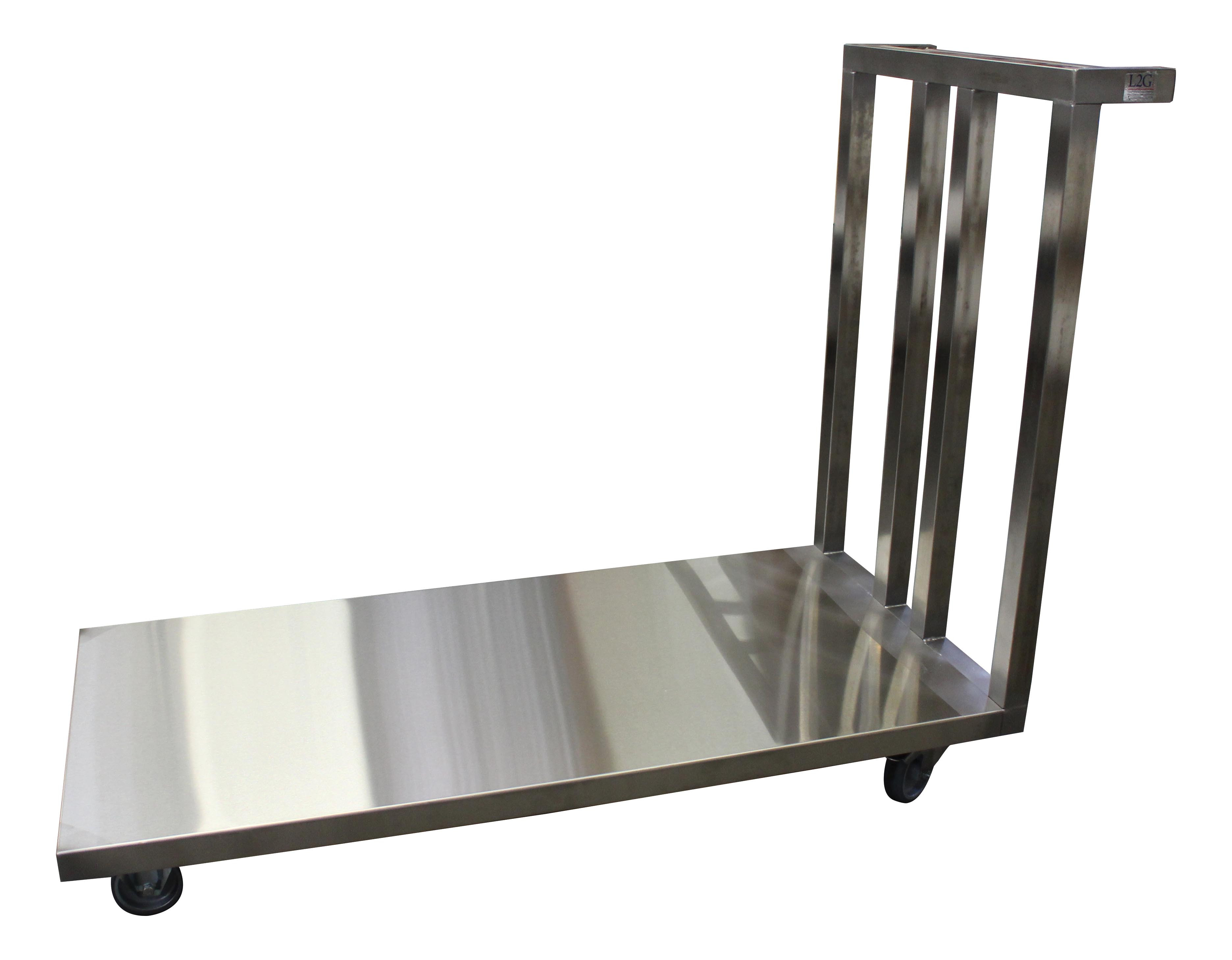 Chariot plateforme inox 304 L2G - Plateau plein robuste charge 130 kg