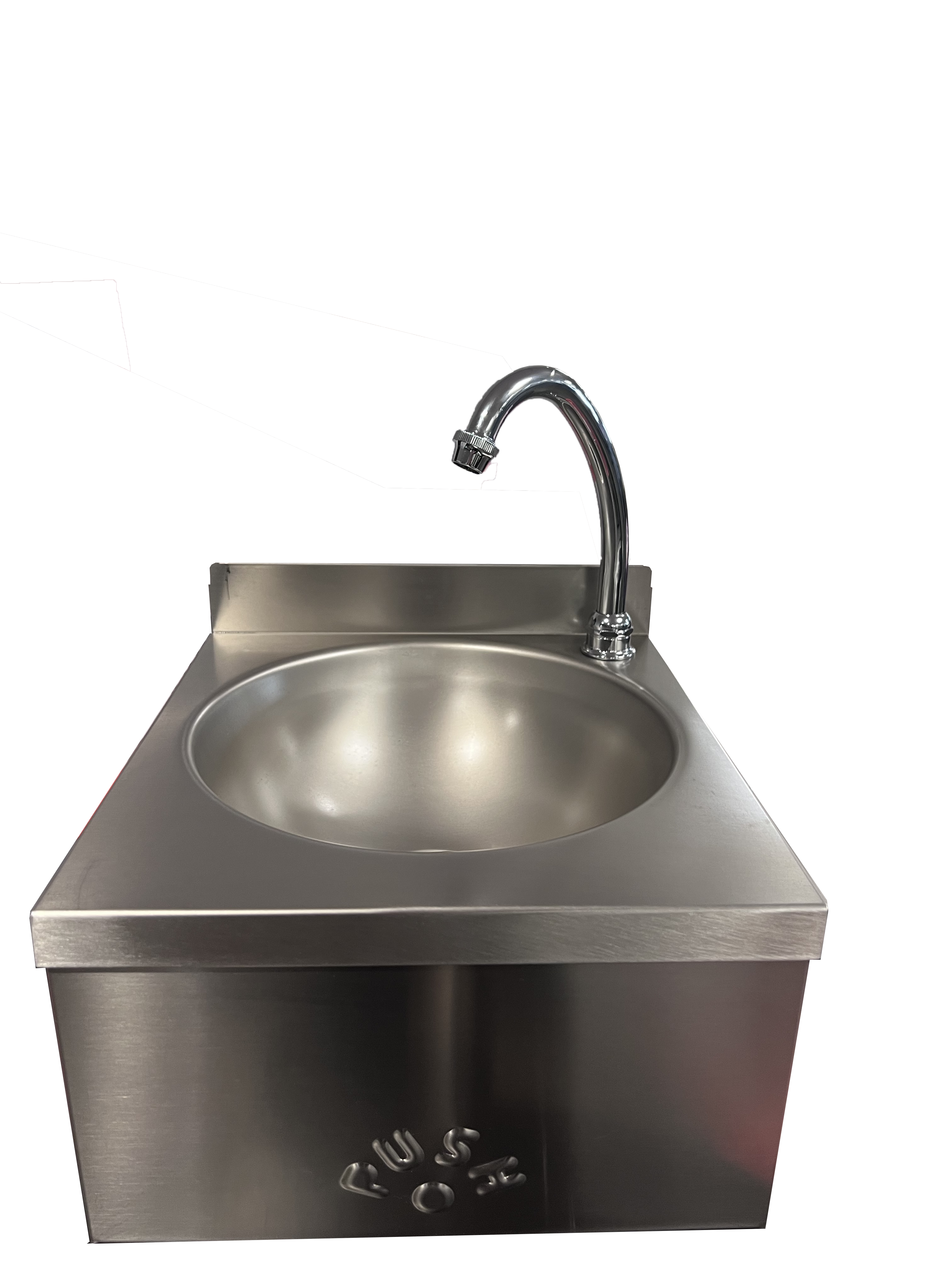 Lave-mains professionnel L2G - Cuve ronde inox 304, commande fémorale