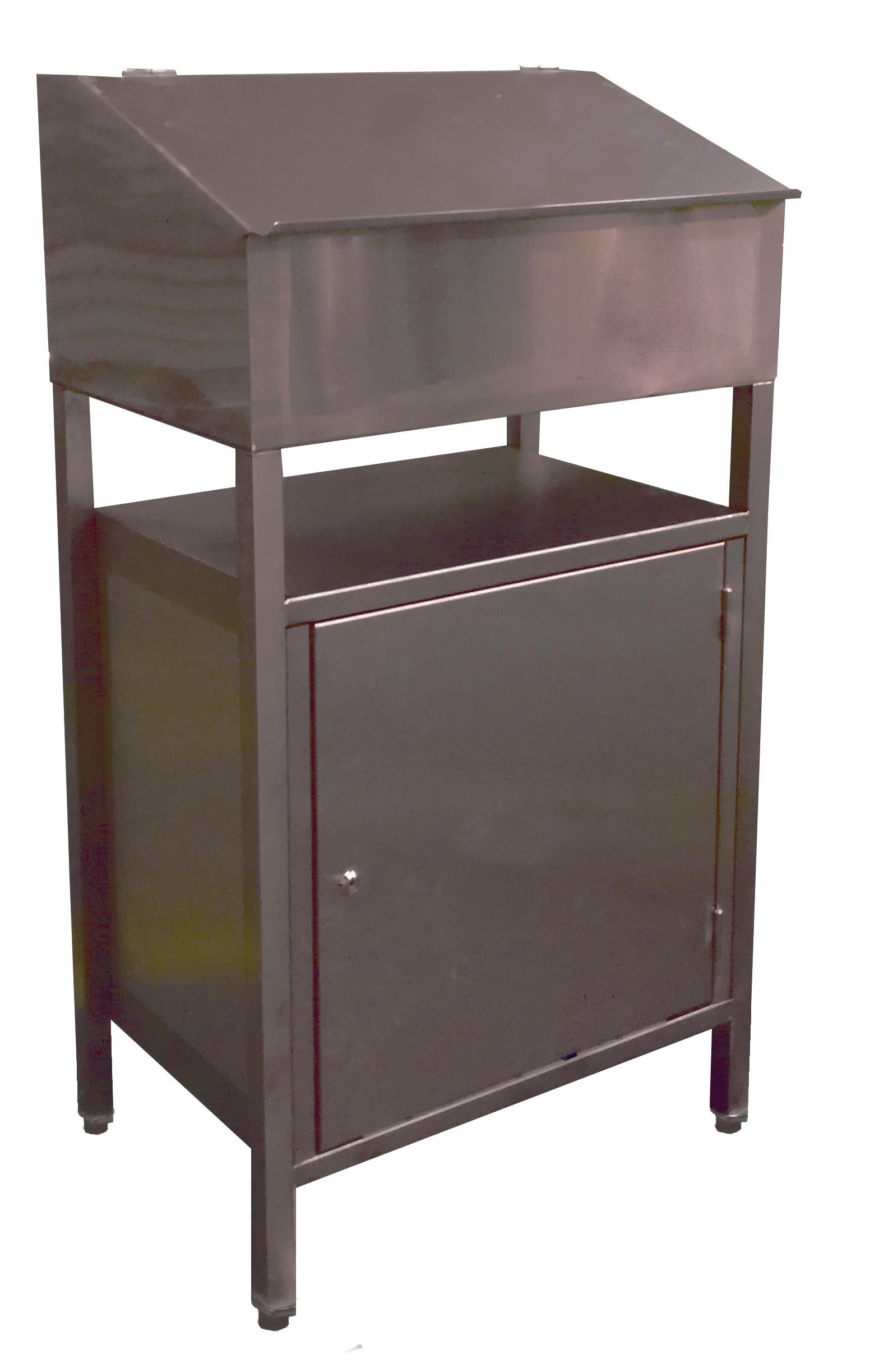 Pupitre Inox 304 L2G avec vérins de relevage sur placard