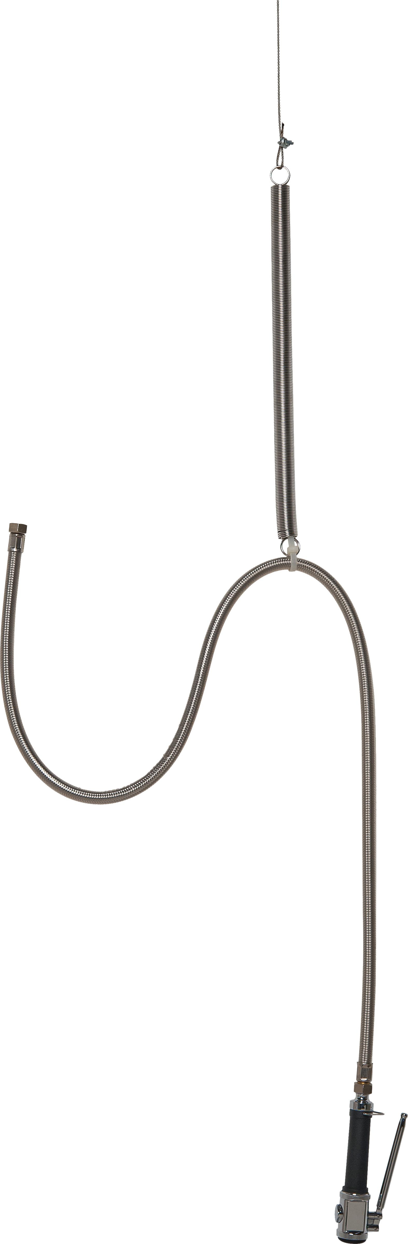 Douchette suspendue L2G avec flexible gaine - Professionnelle inox 2m