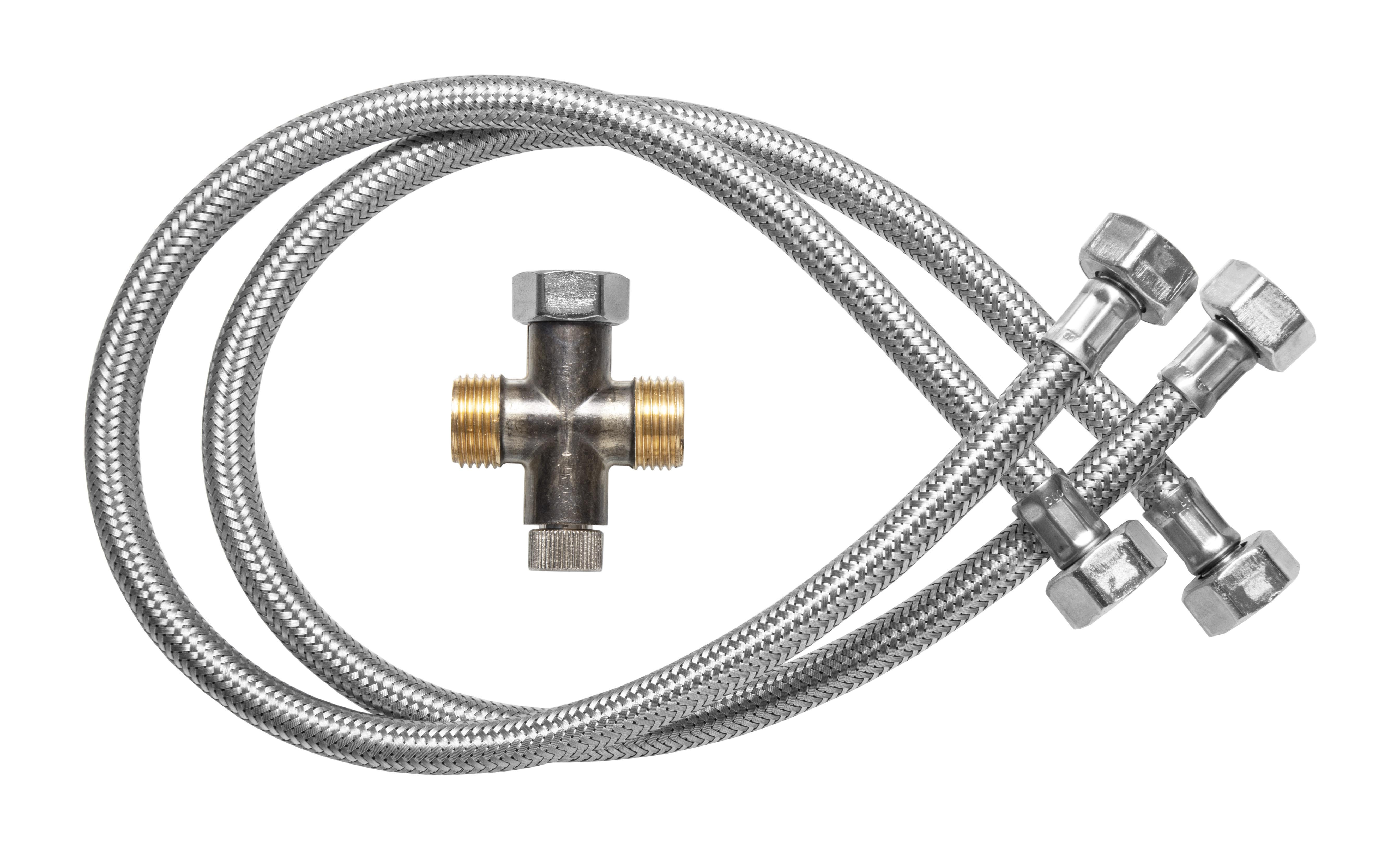 Flexible inox plastifié L2G pour douchette - Raccords 1/2" femelle