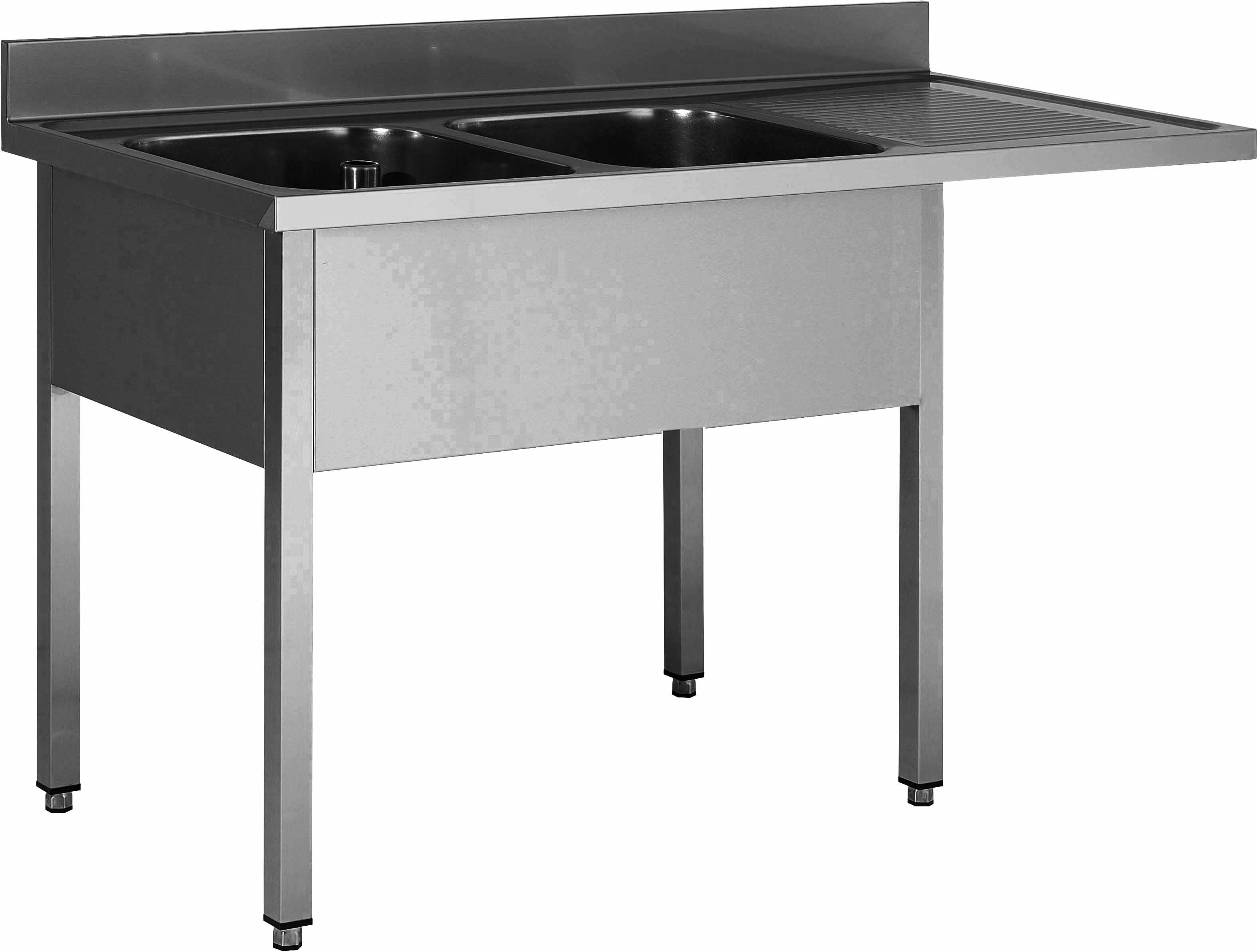 Plonge Inox 304 Soudée L2G - Encastrement Lave-Vaisselle Bac Gauche