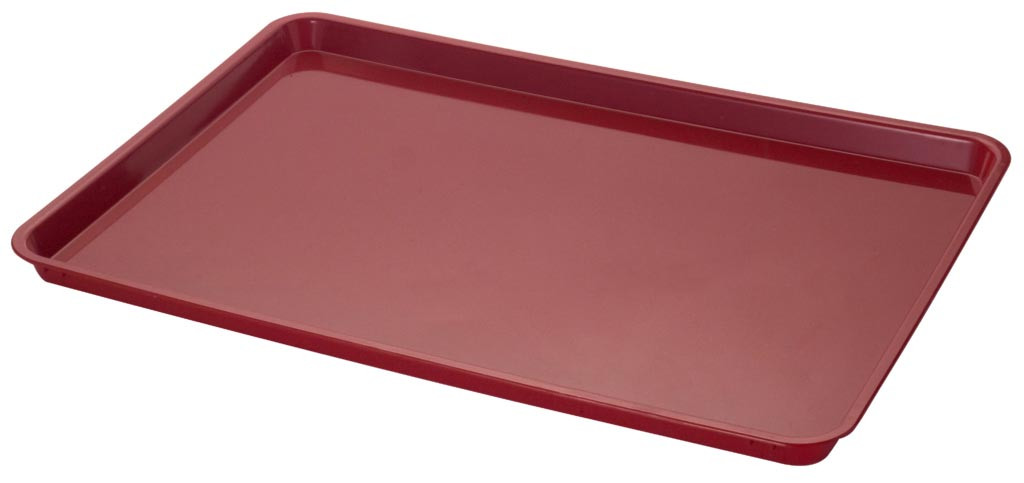 Plateau de service L2G 600x400 mm ABS rouge - Professionnel CHR