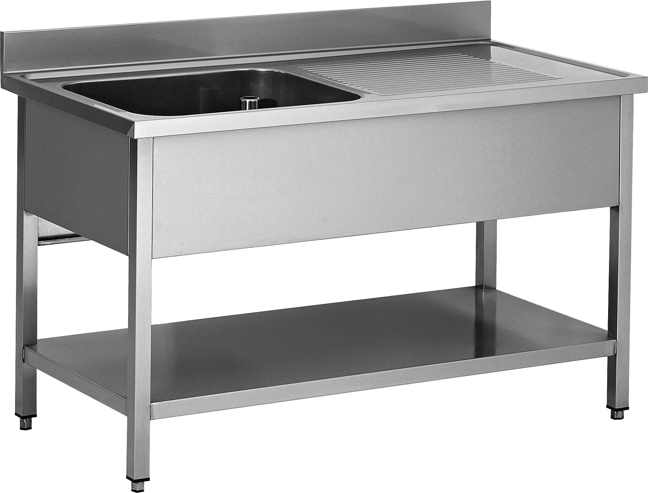 Plonge Inox Professionnelle L2G - 1 Bac 500x500x300 mm - Cuisine CHR