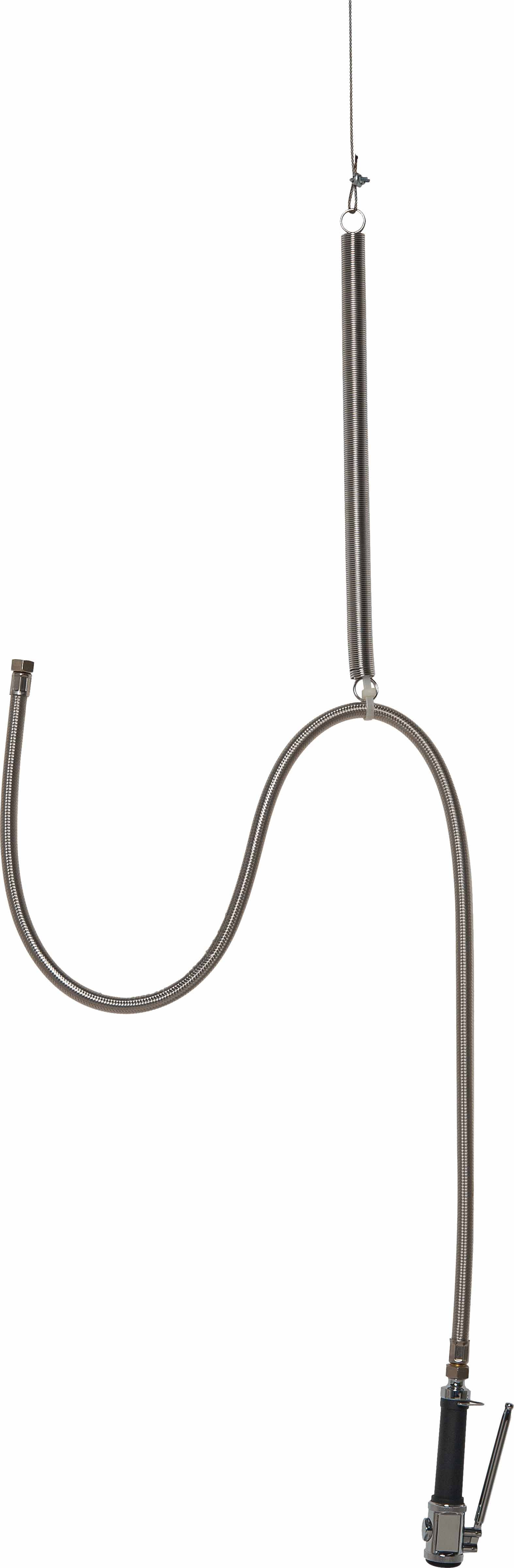 Douchette suspendue L2G avec flexible gainé - Professionnelle inox