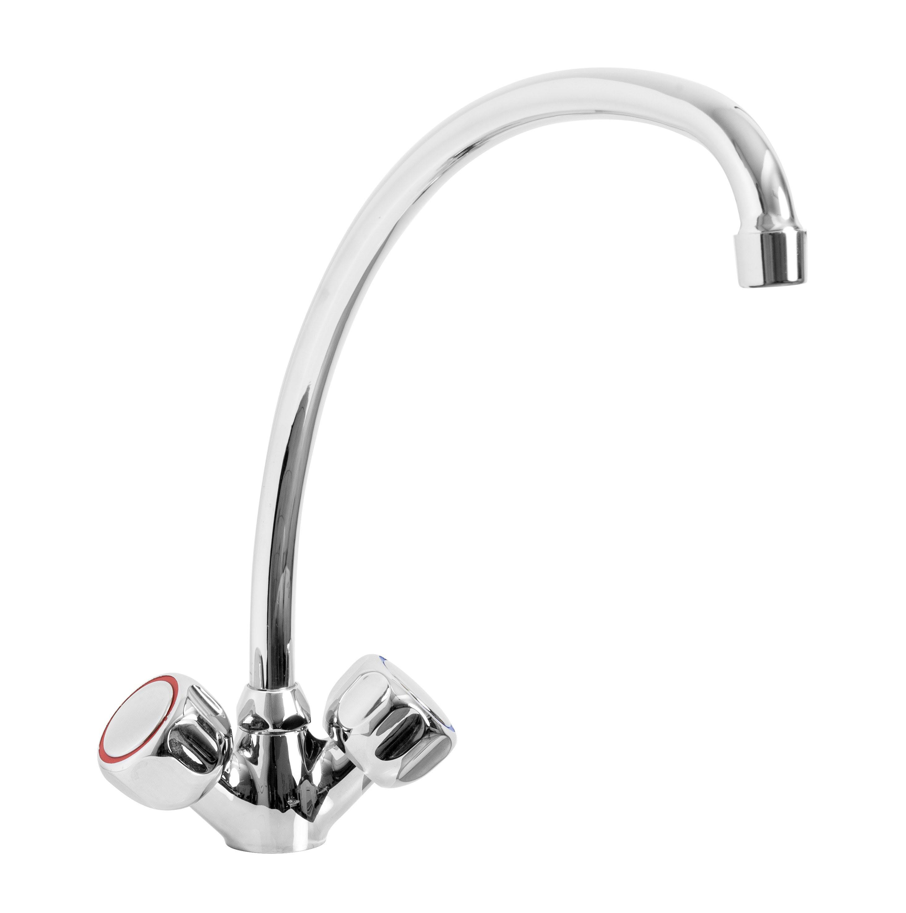 Robinet mélangeur monotrou L2G - Col de cygne 300 mm orientable