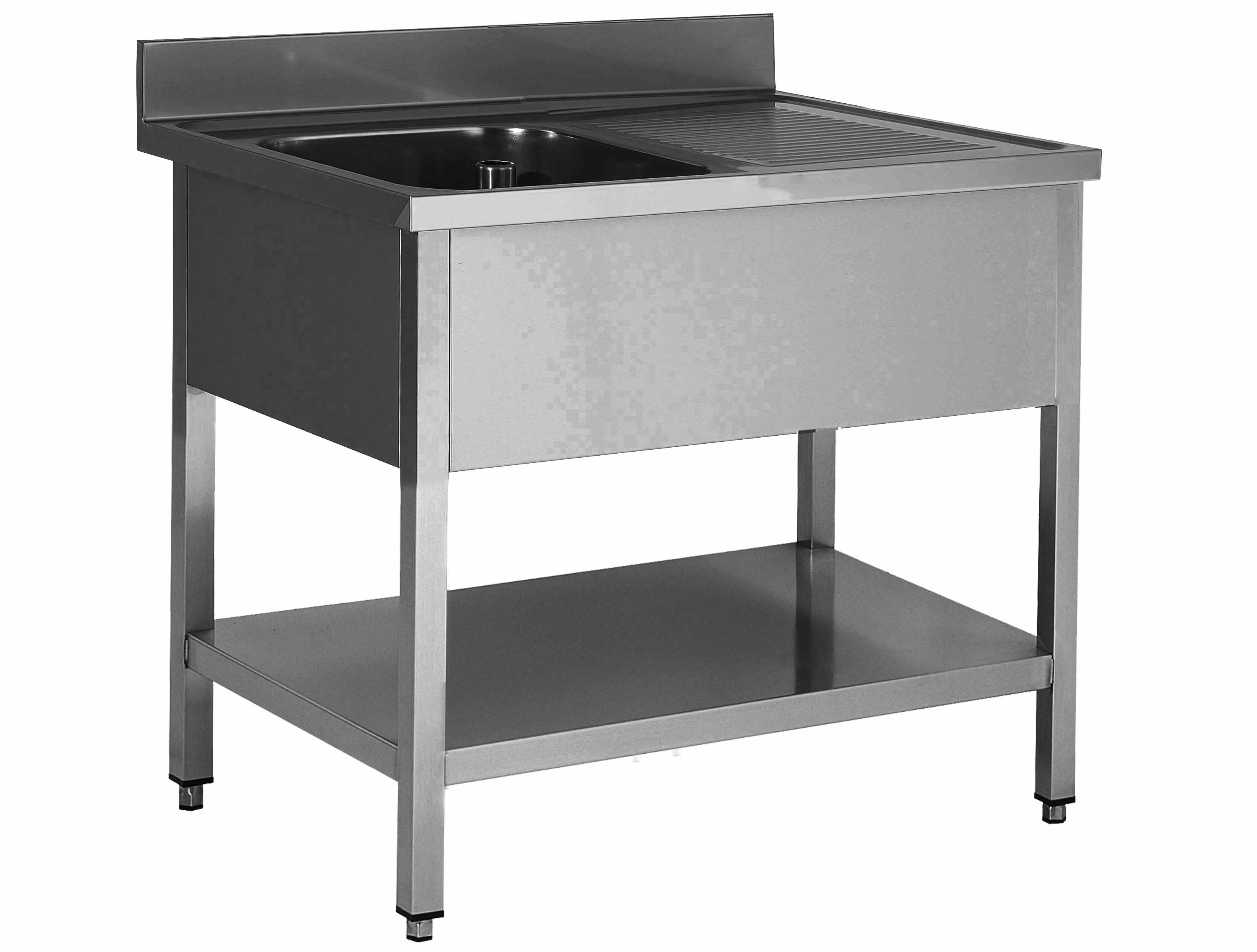 Plonge inox 304 démontable L2G - Bac 400x500x250 mm - Professionnel