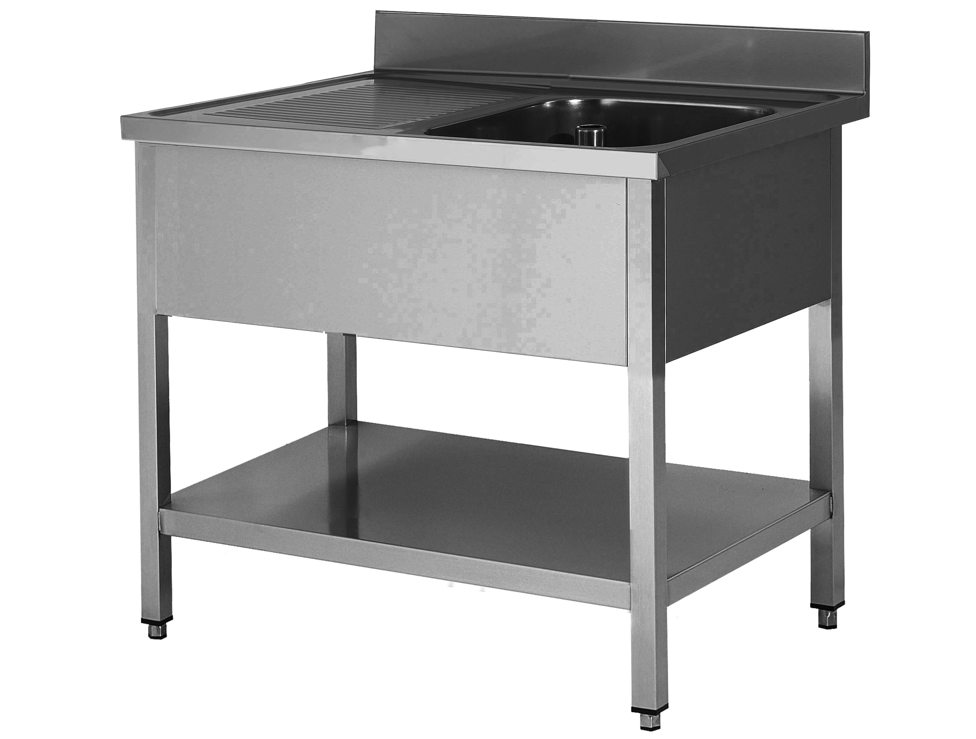 Plonge inox 304 démontable L2G - Bac professionnel 400x500x250 mm