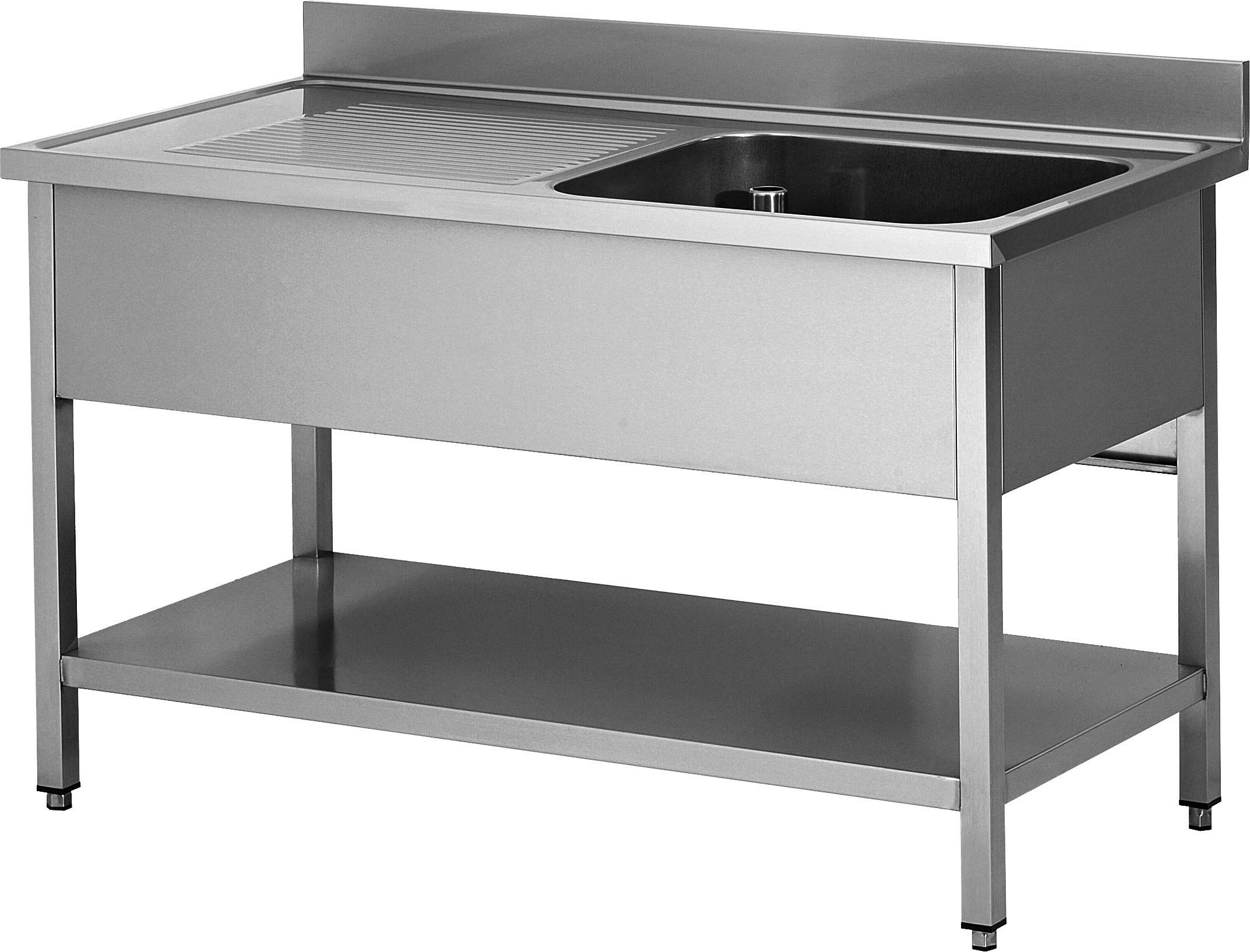 Plonge Inox Soudée L2G - 1 Bac Professionnel 500x400x250mm