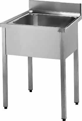 Plonge légumière inox 304 L2G - Bac professionnel 800x500x350 mm