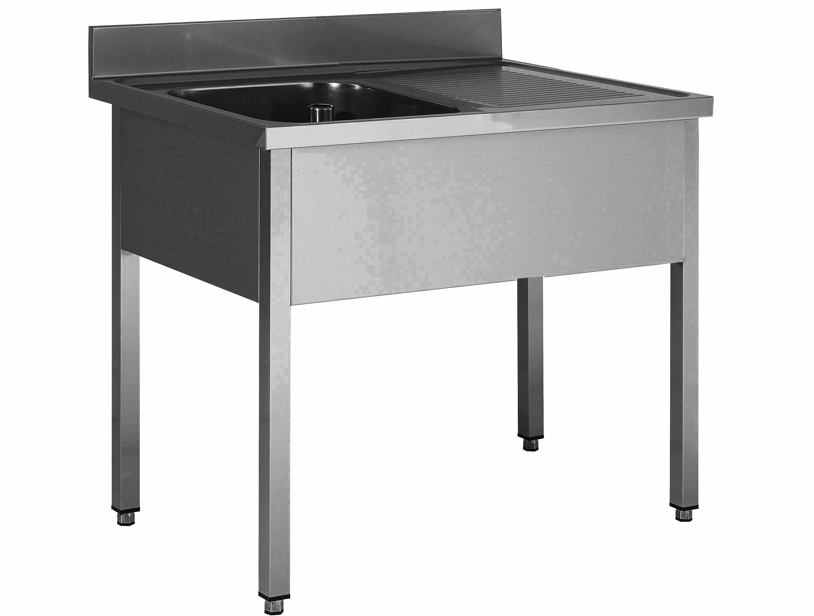 Plonge inox démontable L2G - Bac unique 500x500 mm pour CHR
